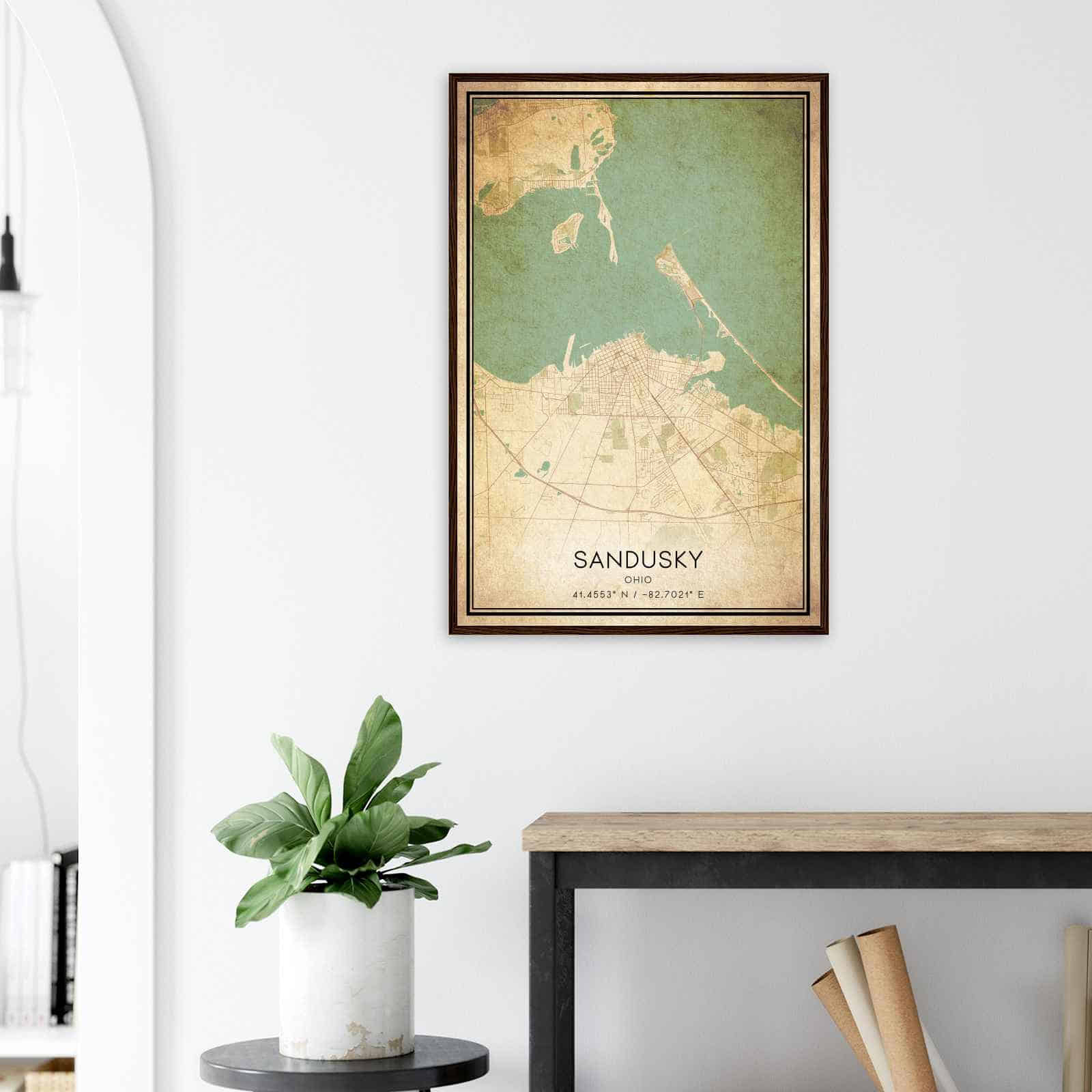 Deerfield Kansas Map Poster, Modern Home Decor Wall Art Print (Copy)