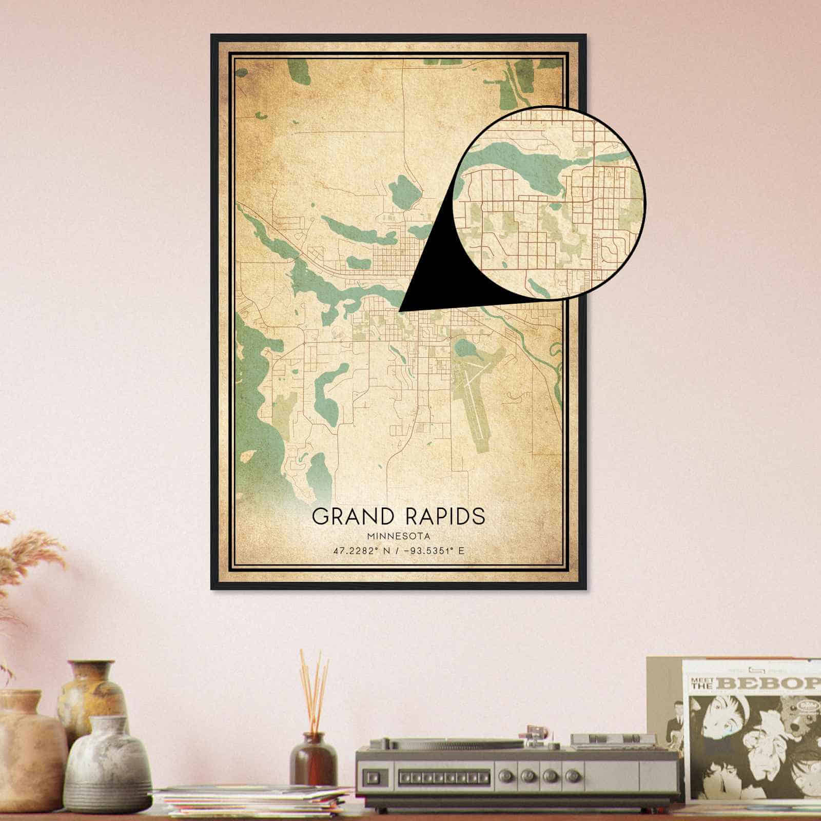 Deerfield Kansas Map Poster, Modern Home Decor Wall Art Print (Copy)