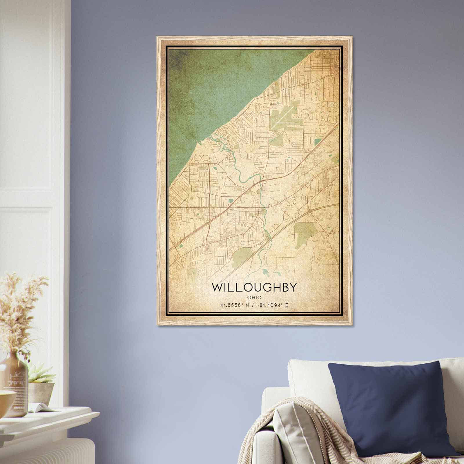 Deerfield Kansas Map Poster, Modern Home Decor Wall Art Print (Copy)