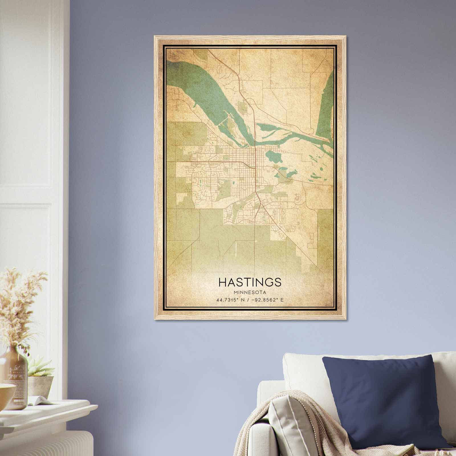 Deerfield Kansas Map Poster, Modern Home Decor Wall Art Print (Copy)