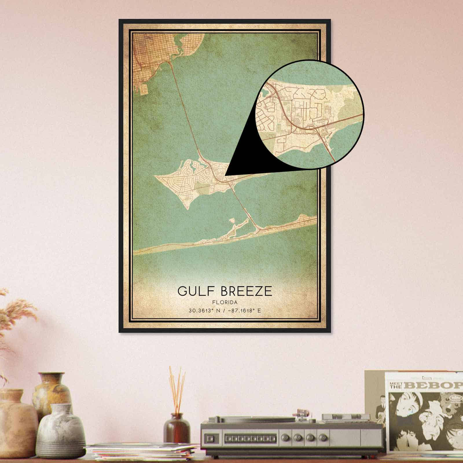 Deerfield Kansas Map Poster, Modern Home Decor Wall Art Print (Copy)