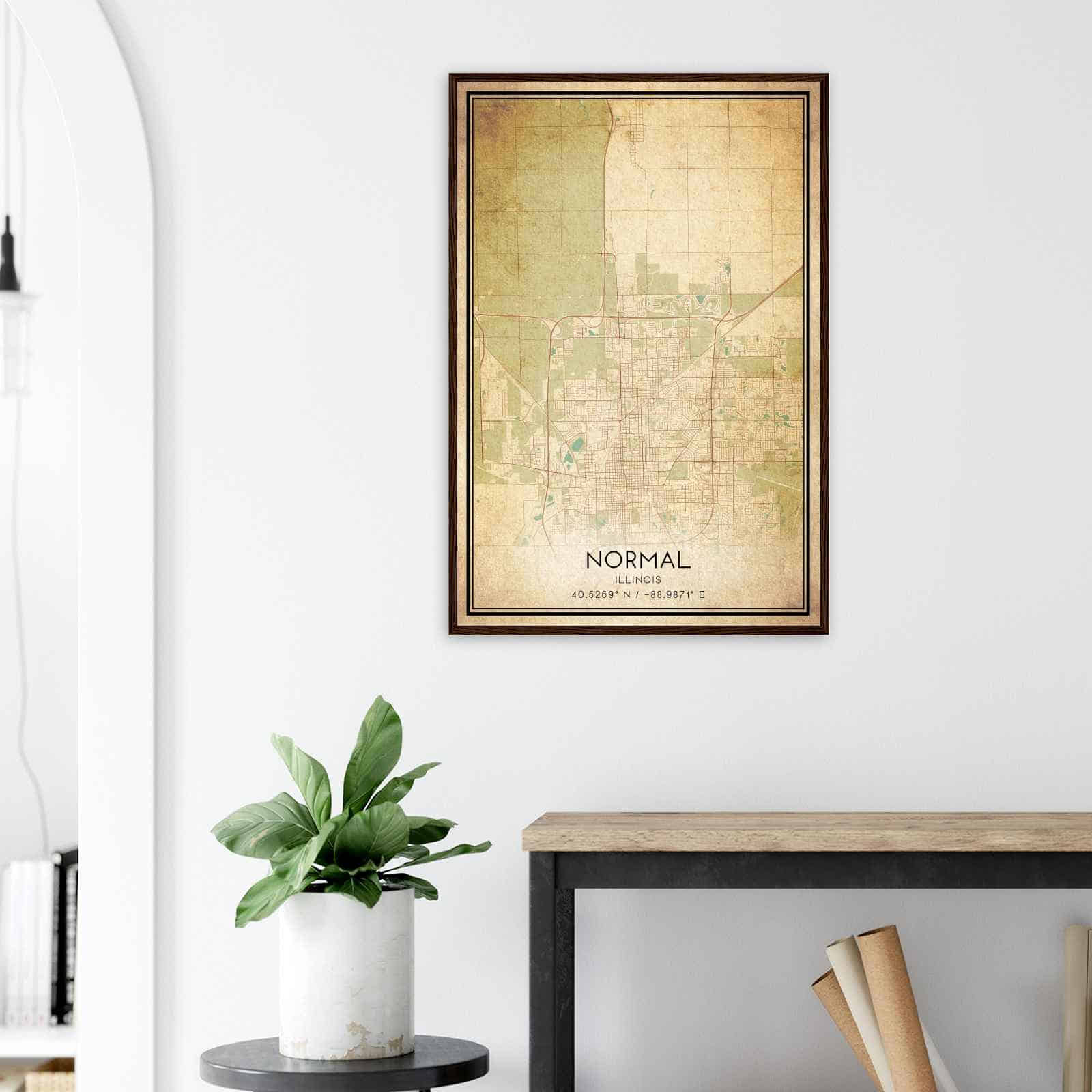 Deerfield Kansas Map Poster, Modern Home Decor Wall Art Print (Copy)