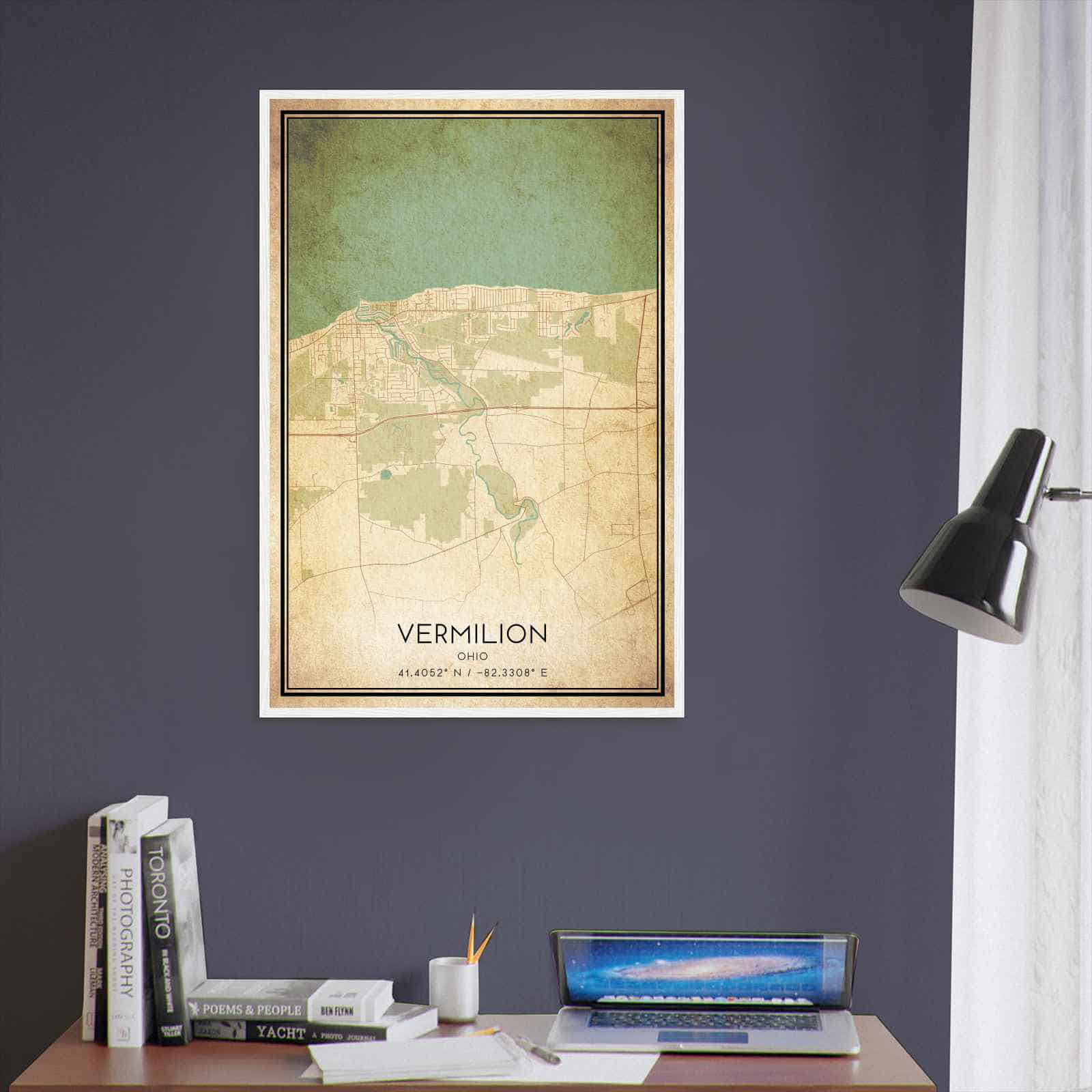 Deerfield Kansas Map Poster, Modern Home Decor Wall Art Print (Copy)