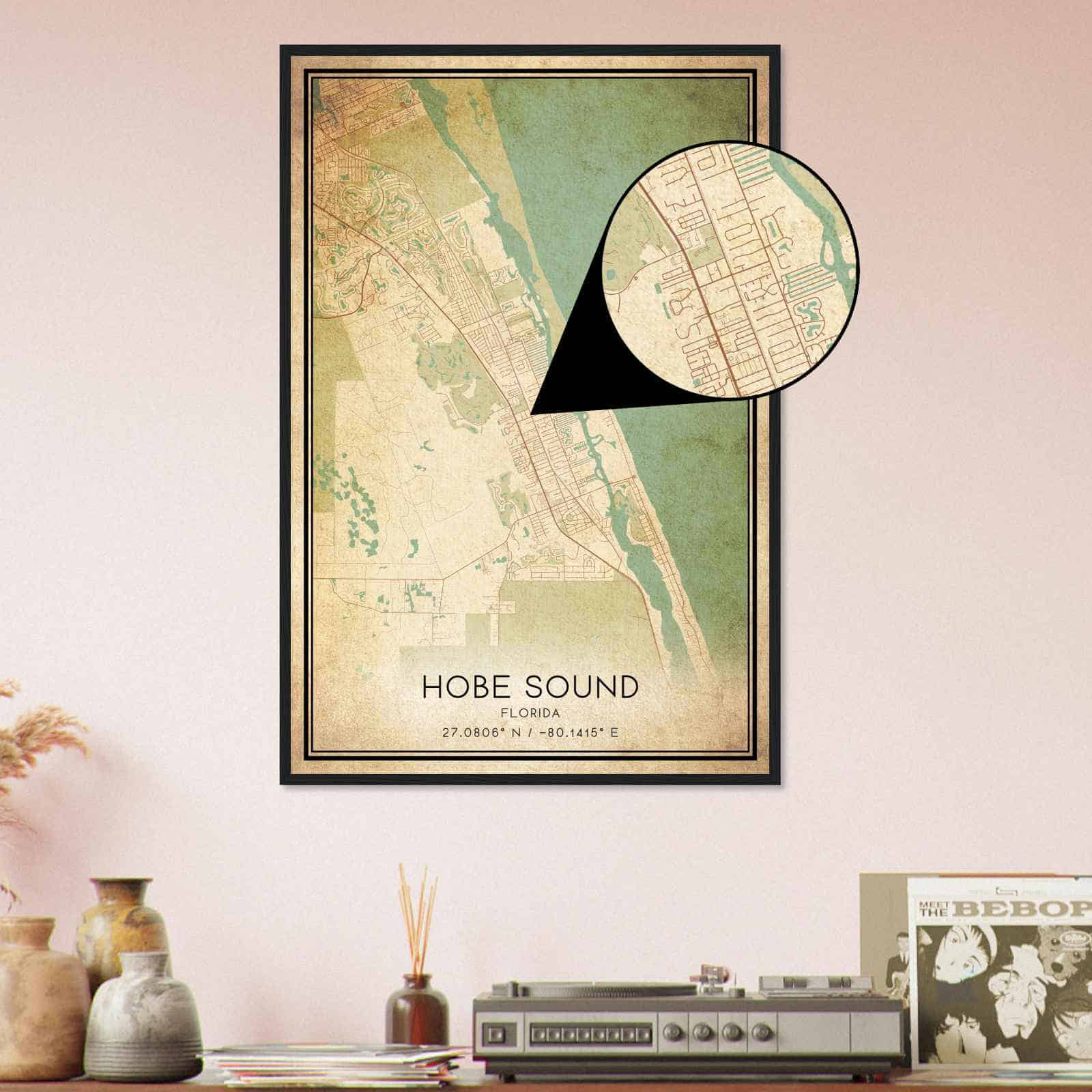 Deerfield Kansas Map Poster, Modern Home Decor Wall Art Print (Copy)