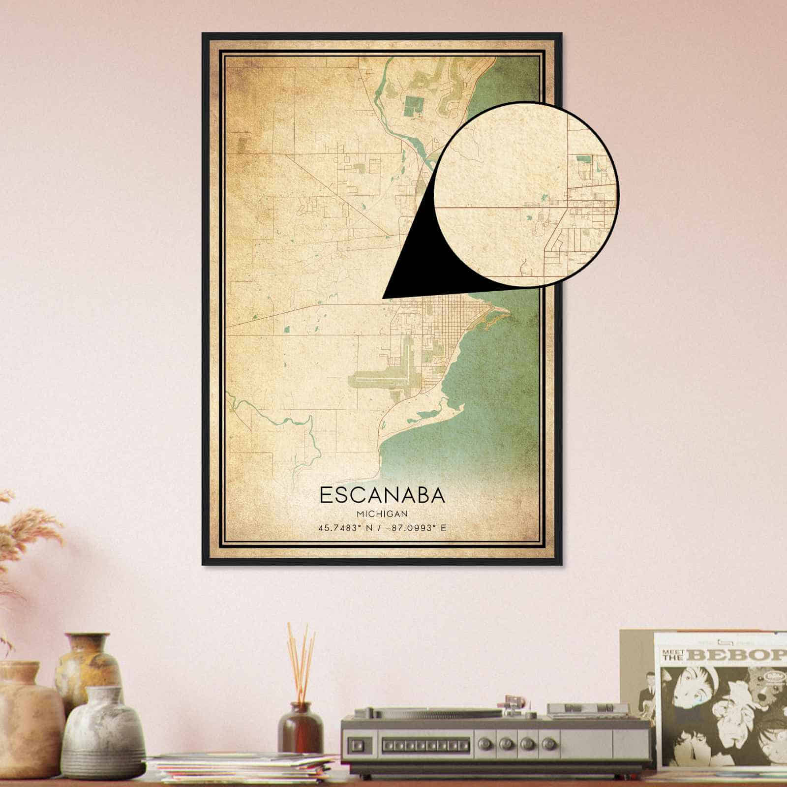 Deerfield Kansas Map Poster, Modern Home Decor Wall Art Print (Copy)