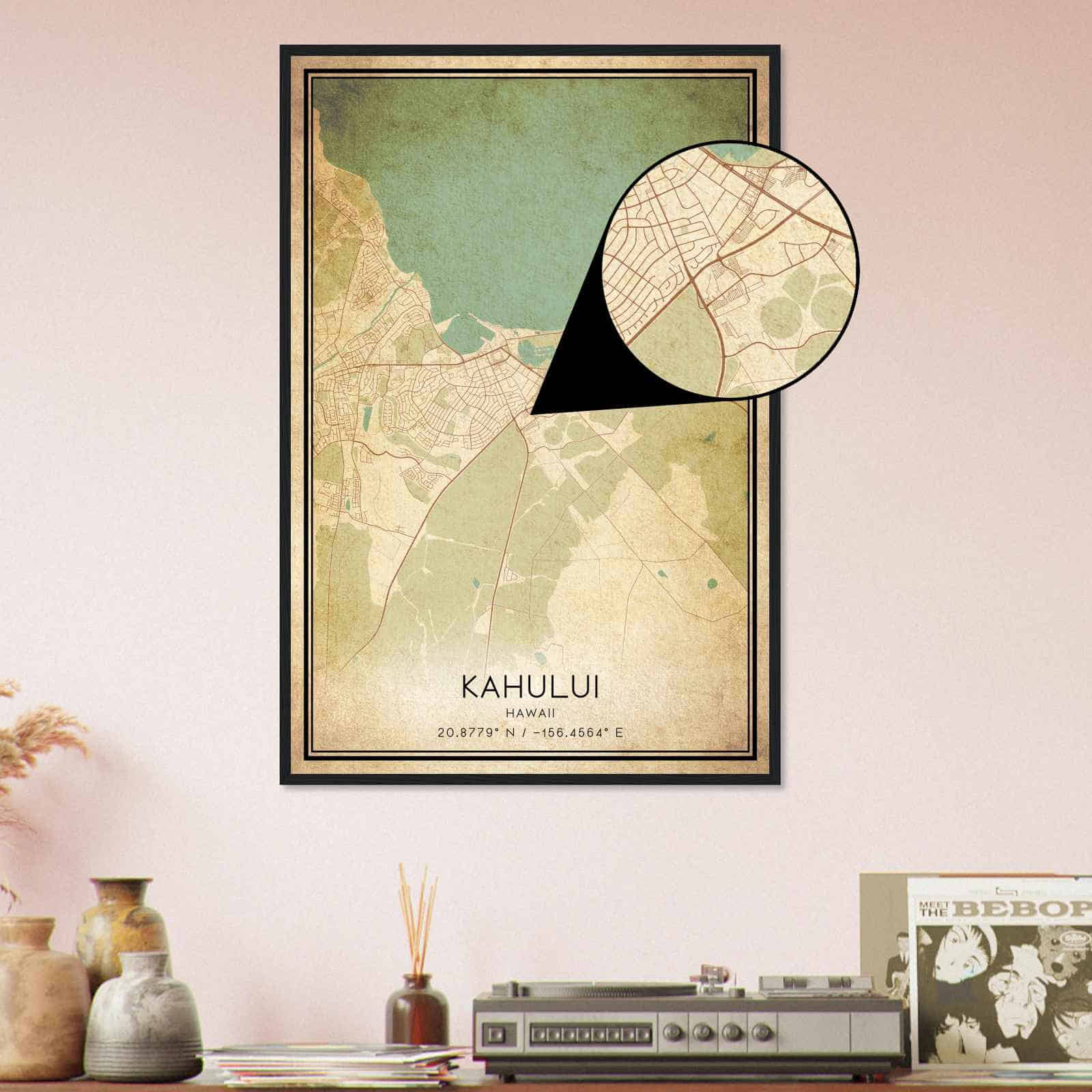 Deerfield Kansas Map Poster, Modern Home Decor Wall Art Print (Copy)