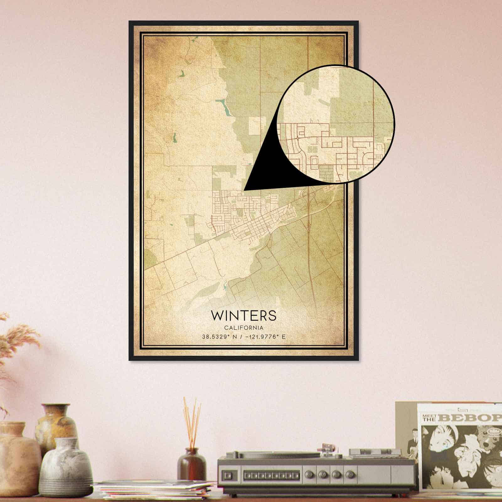 Deerfield Kansas Map Poster, Modern Home Decor Wall Art Print (Copy)