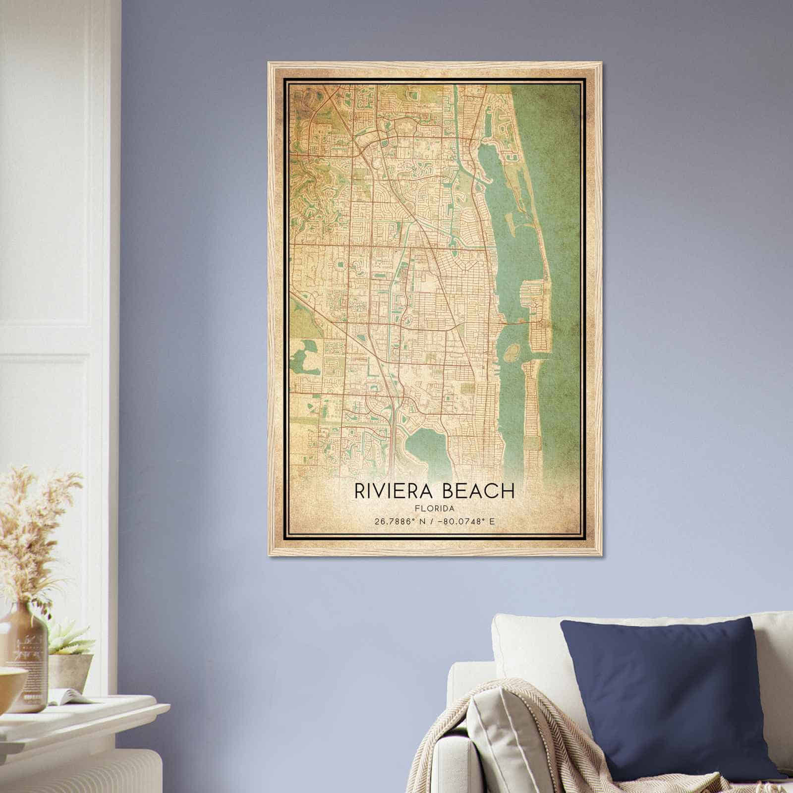 Deerfield Kansas Map Poster, Modern Home Decor Wall Art Print (Copy)