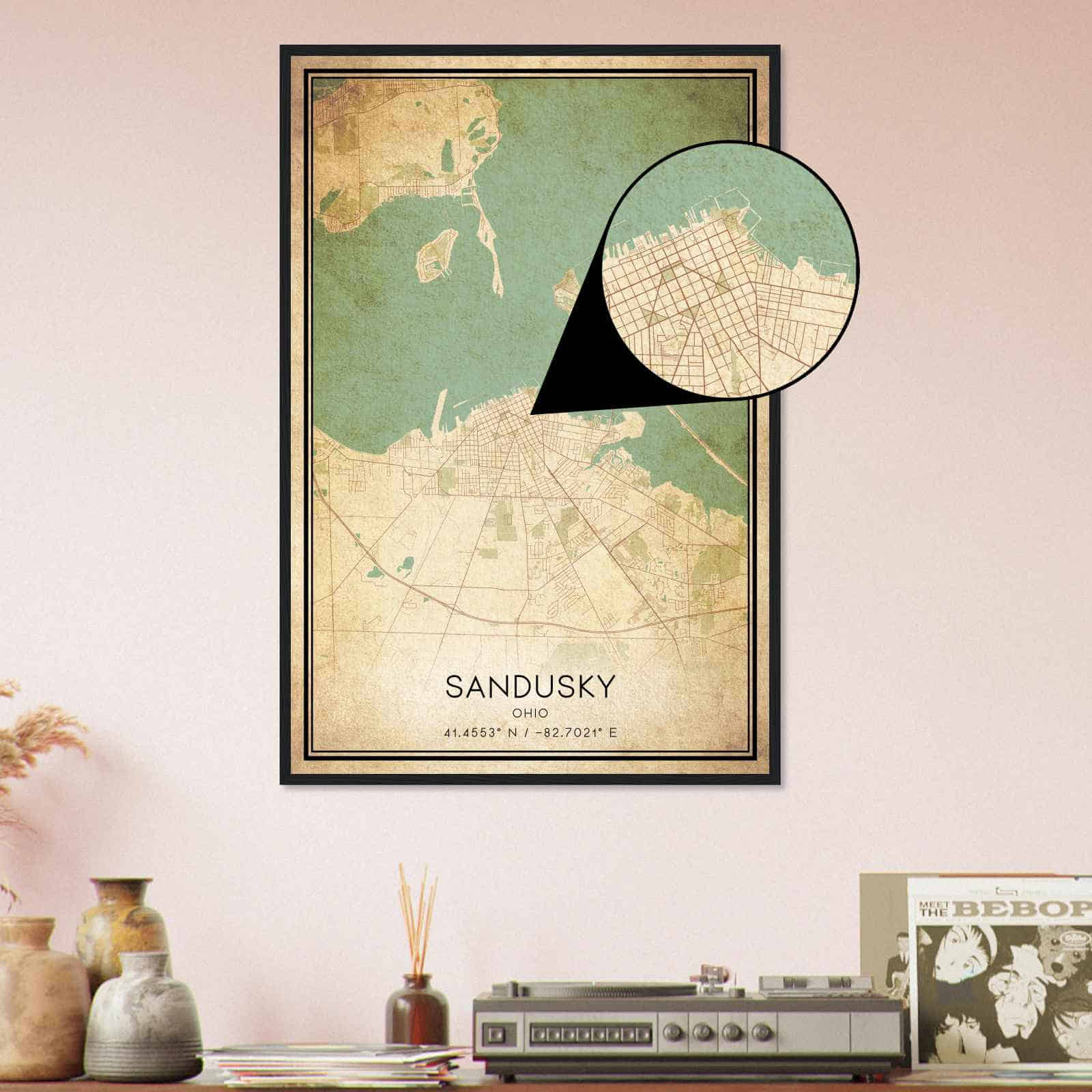 Deerfield Kansas Map Poster, Modern Home Decor Wall Art Print (Copy)