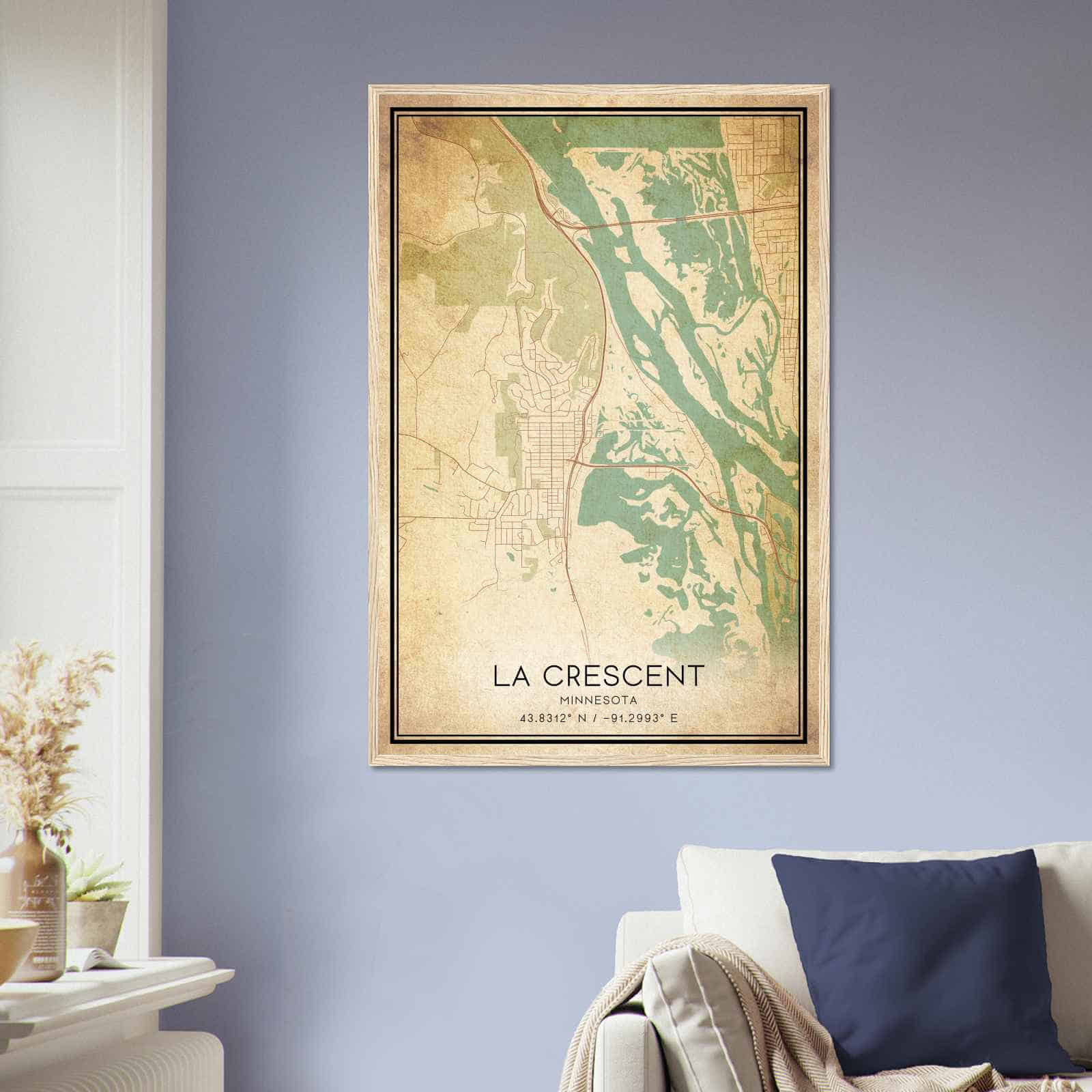 Deerfield Kansas Map Poster, Modern Home Decor Wall Art Print (Copy)