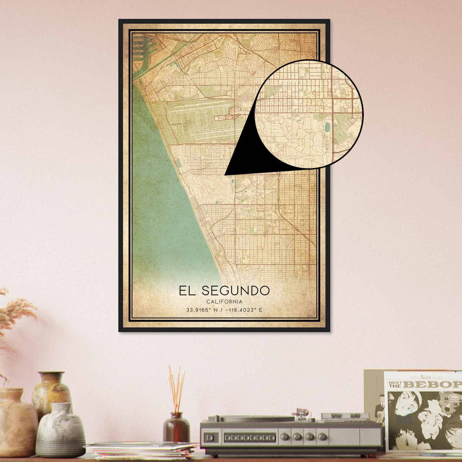 Deerfield Kansas Map Poster, Modern Home Decor Wall Art Print (Copy)