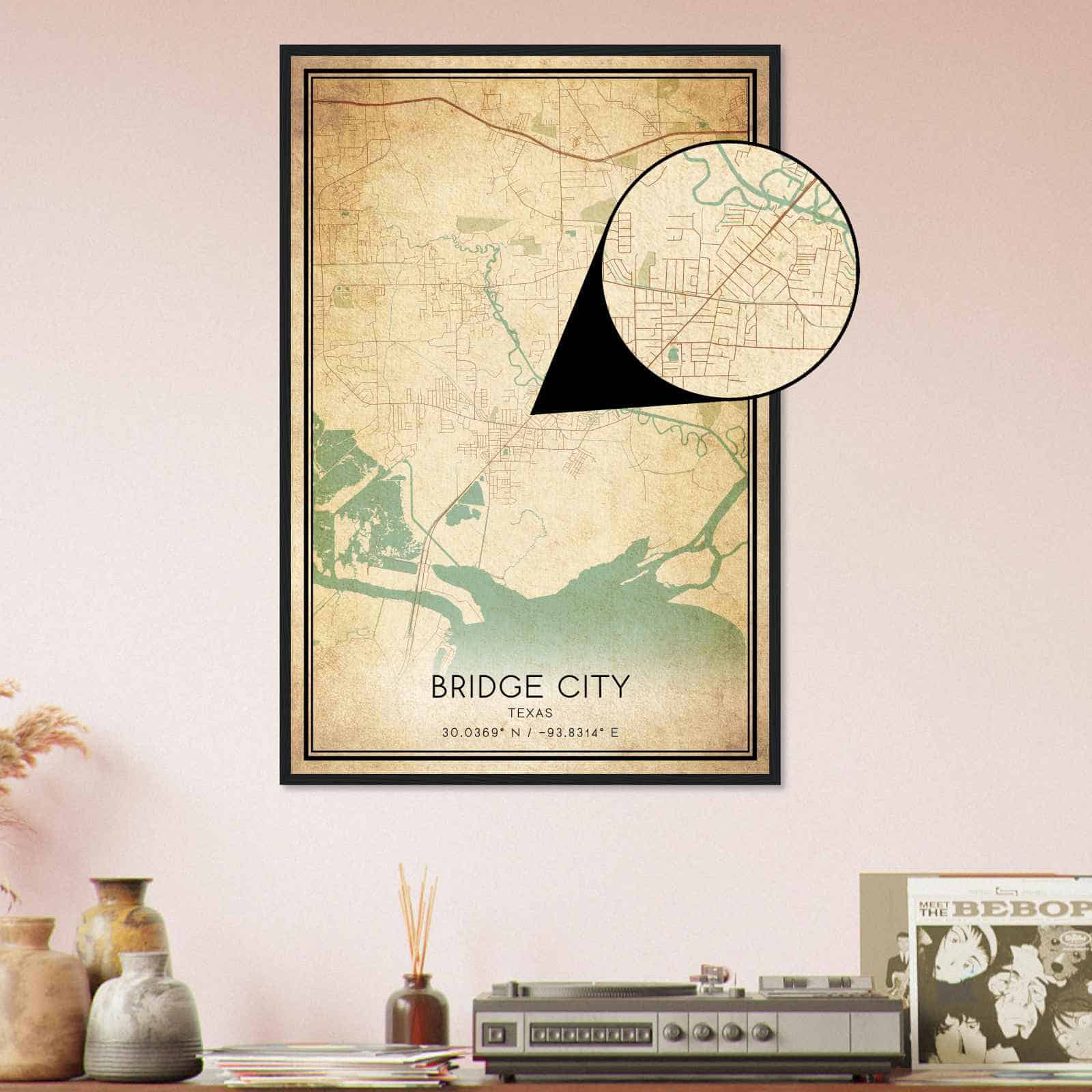 Deerfield Kansas Map Poster, Modern Home Decor Wall Art Print (Copy)