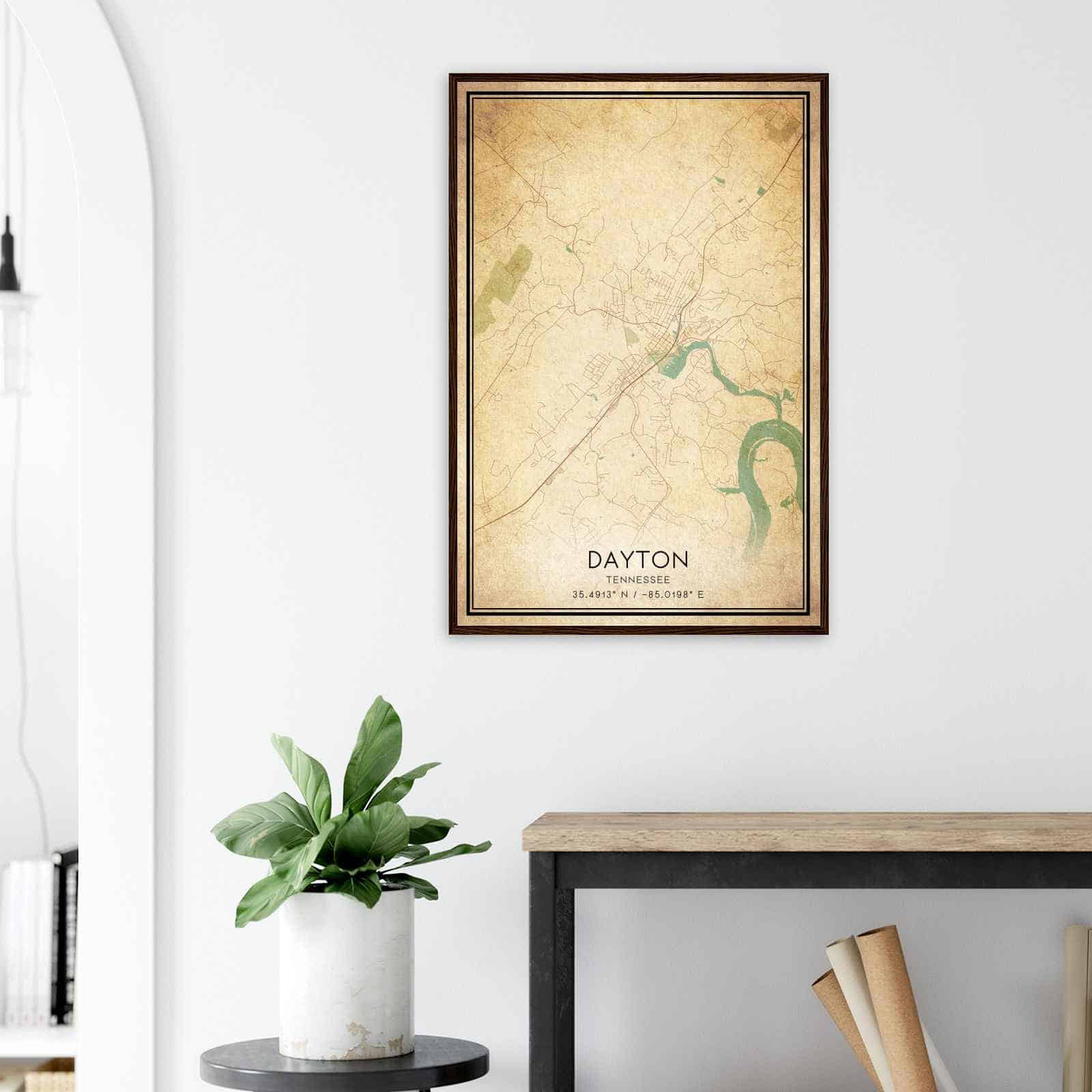 Deerfield Kansas Map Poster, Modern Home Decor Wall Art Print (Copy)