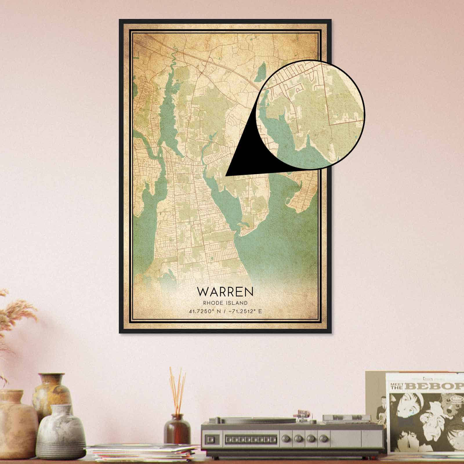 Deerfield Kansas Map Poster, Modern Home Decor Wall Art Print (Copy)