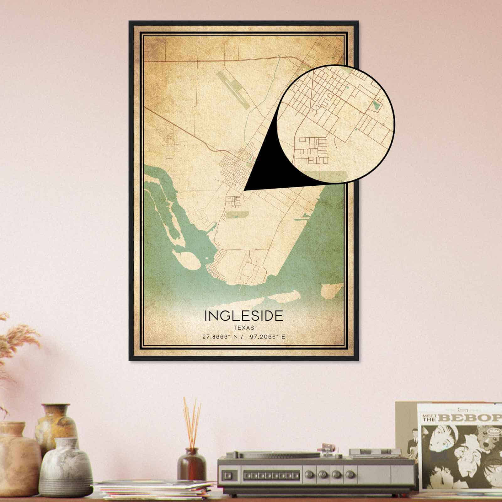Deerfield Kansas Map Poster, Modern Home Decor Wall Art Print (Copy)