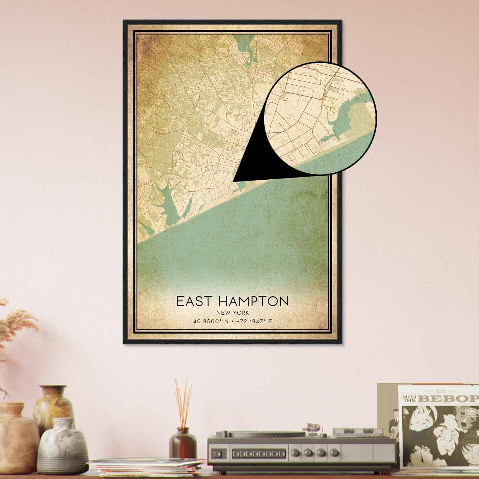 Deerfield Kansas Map Poster, Modern Home Decor Wall Art Print (Copy)