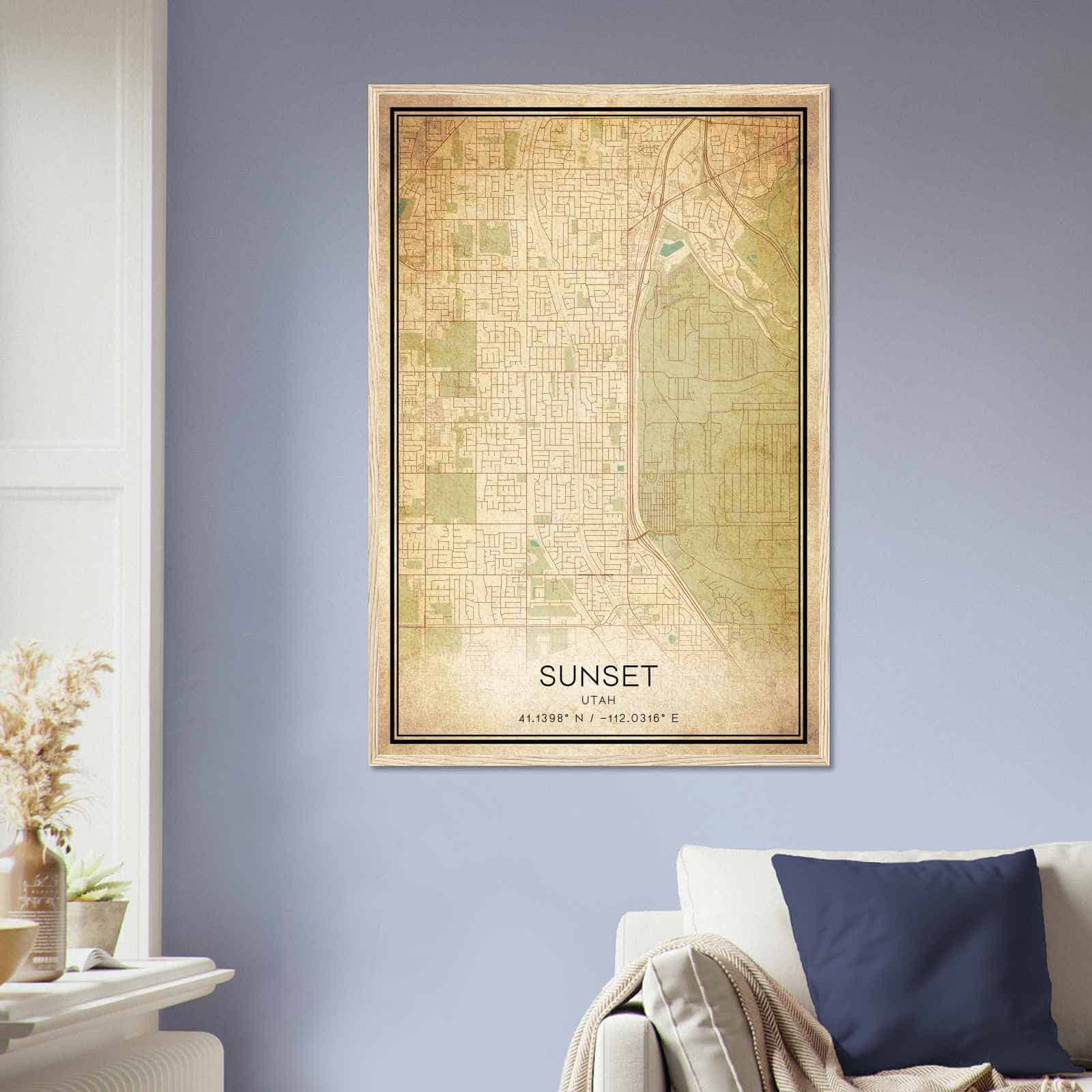 Deerfield Kansas Map Poster, Modern Home Decor Wall Art Print (Copy)