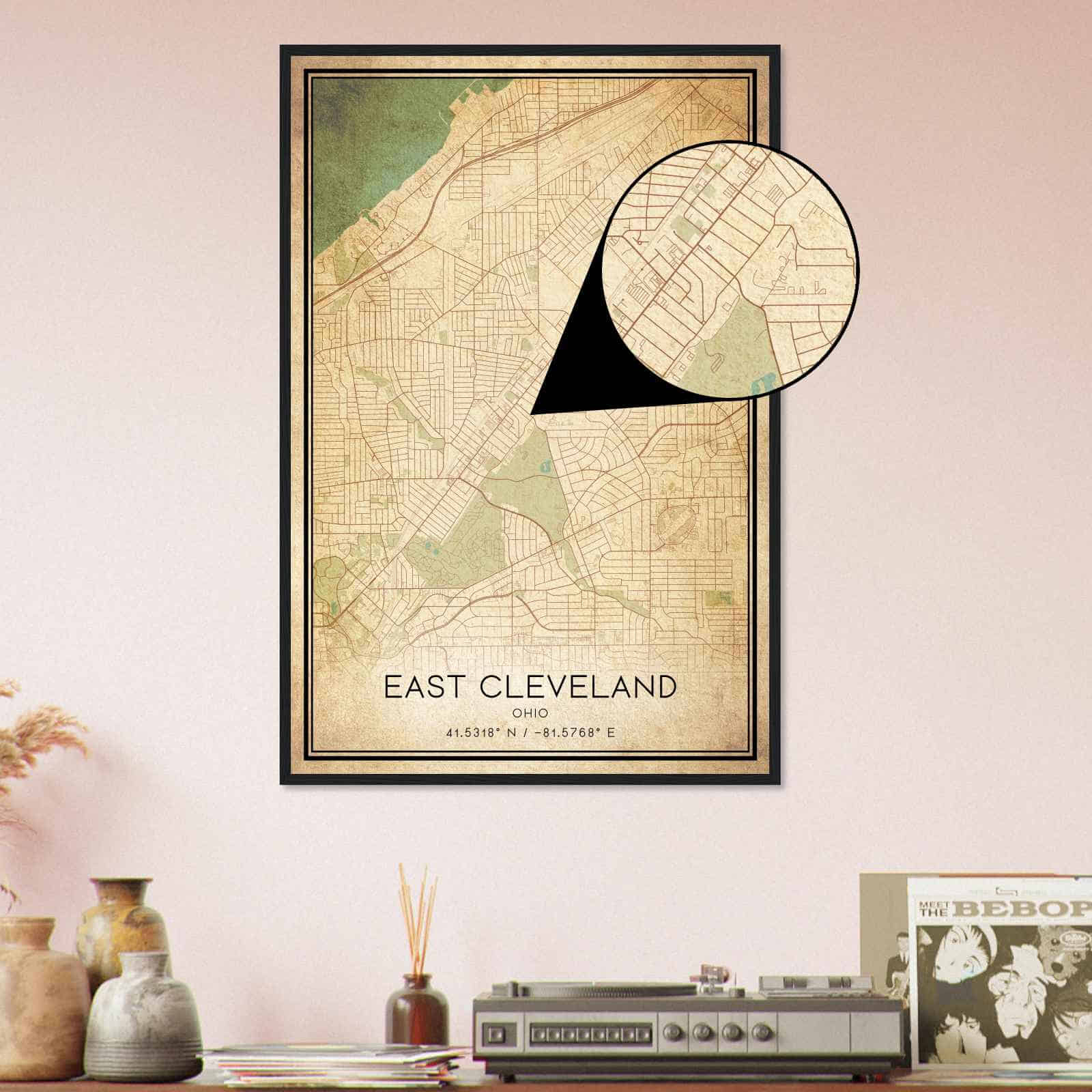 Deerfield Kansas Map Poster, Modern Home Decor Wall Art Print (Copy)
