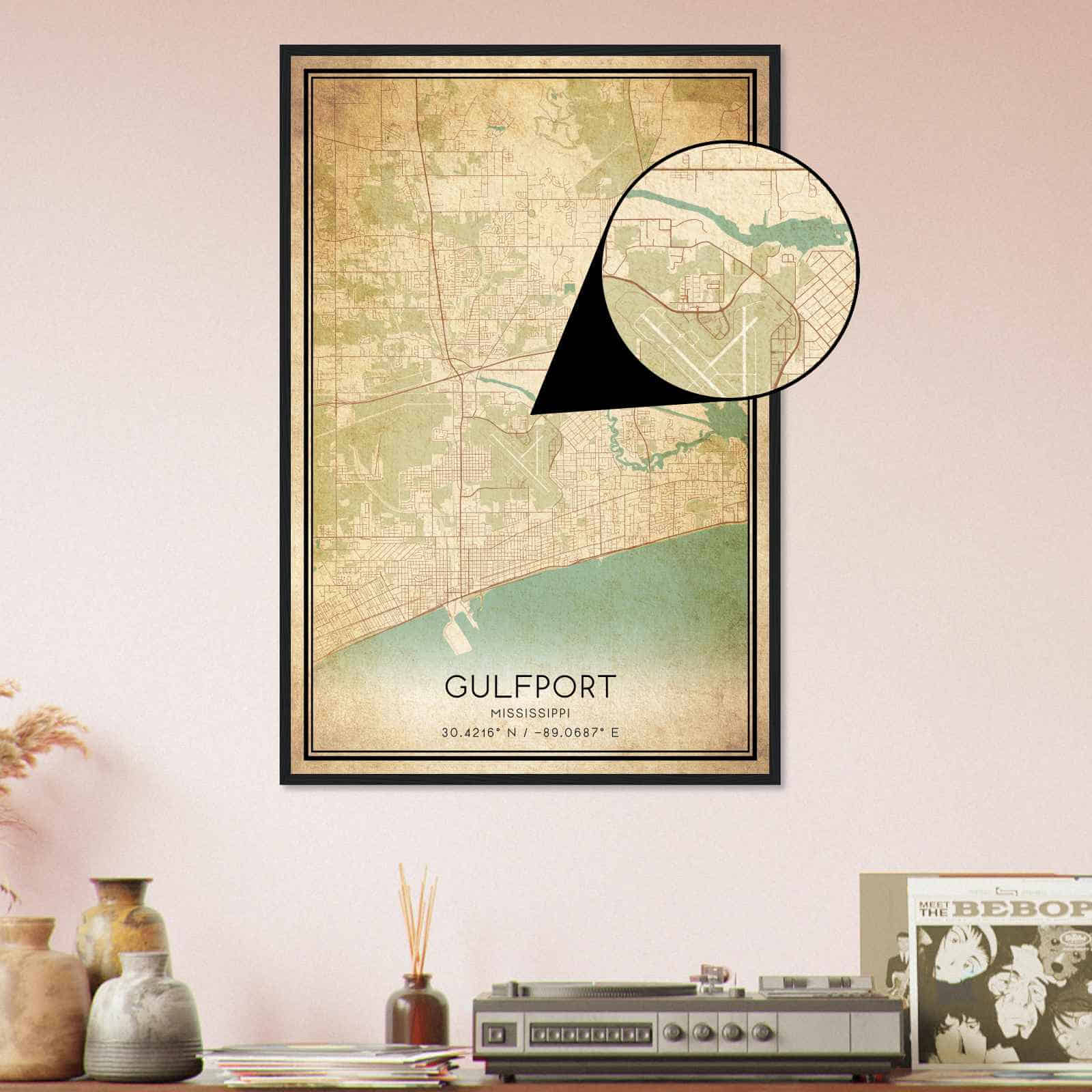 Deerfield Kansas Map Poster, Modern Home Decor Wall Art Print (Copy)