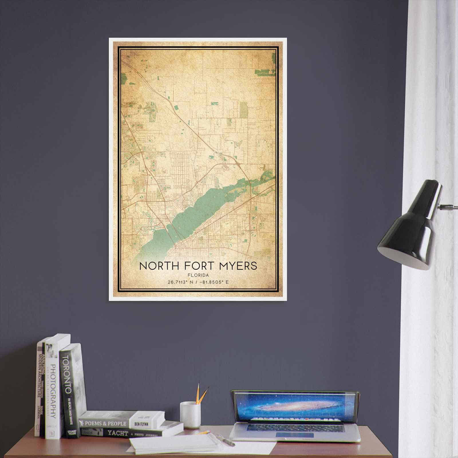 Deerfield Kansas Map Poster, Modern Home Decor Wall Art Print (Copy)