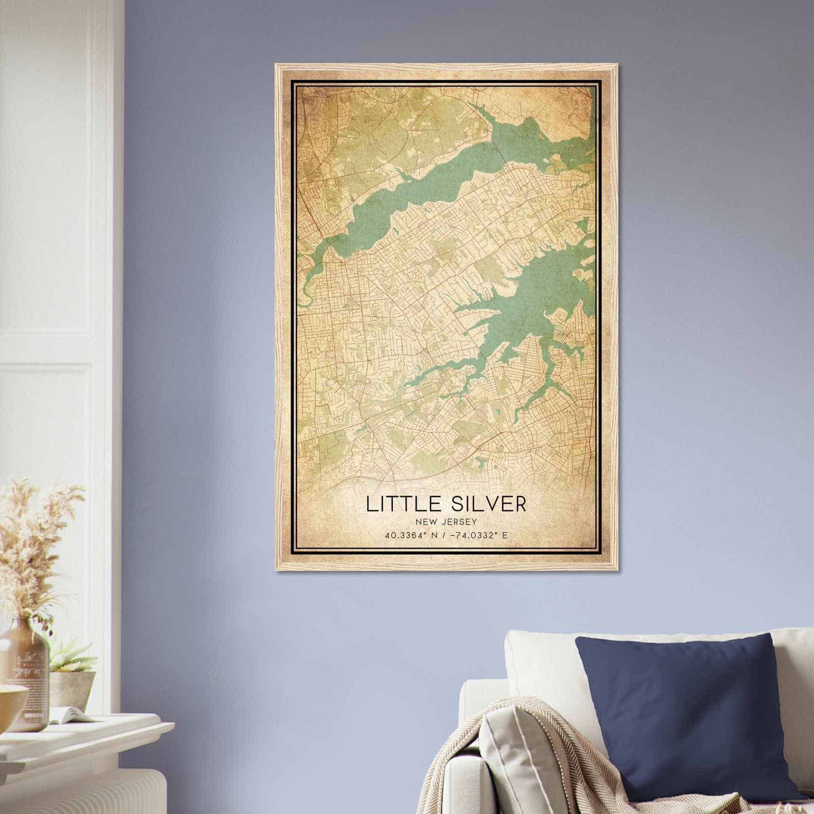Deerfield Kansas Map Poster, Modern Home Decor Wall Art Print (Copy)