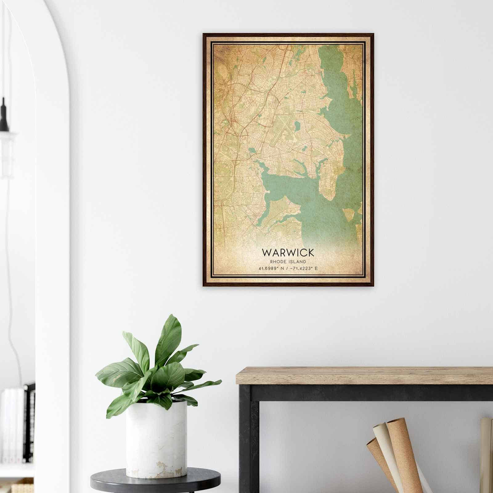 Deerfield Kansas Map Poster, Modern Home Decor Wall Art Print (Copy)