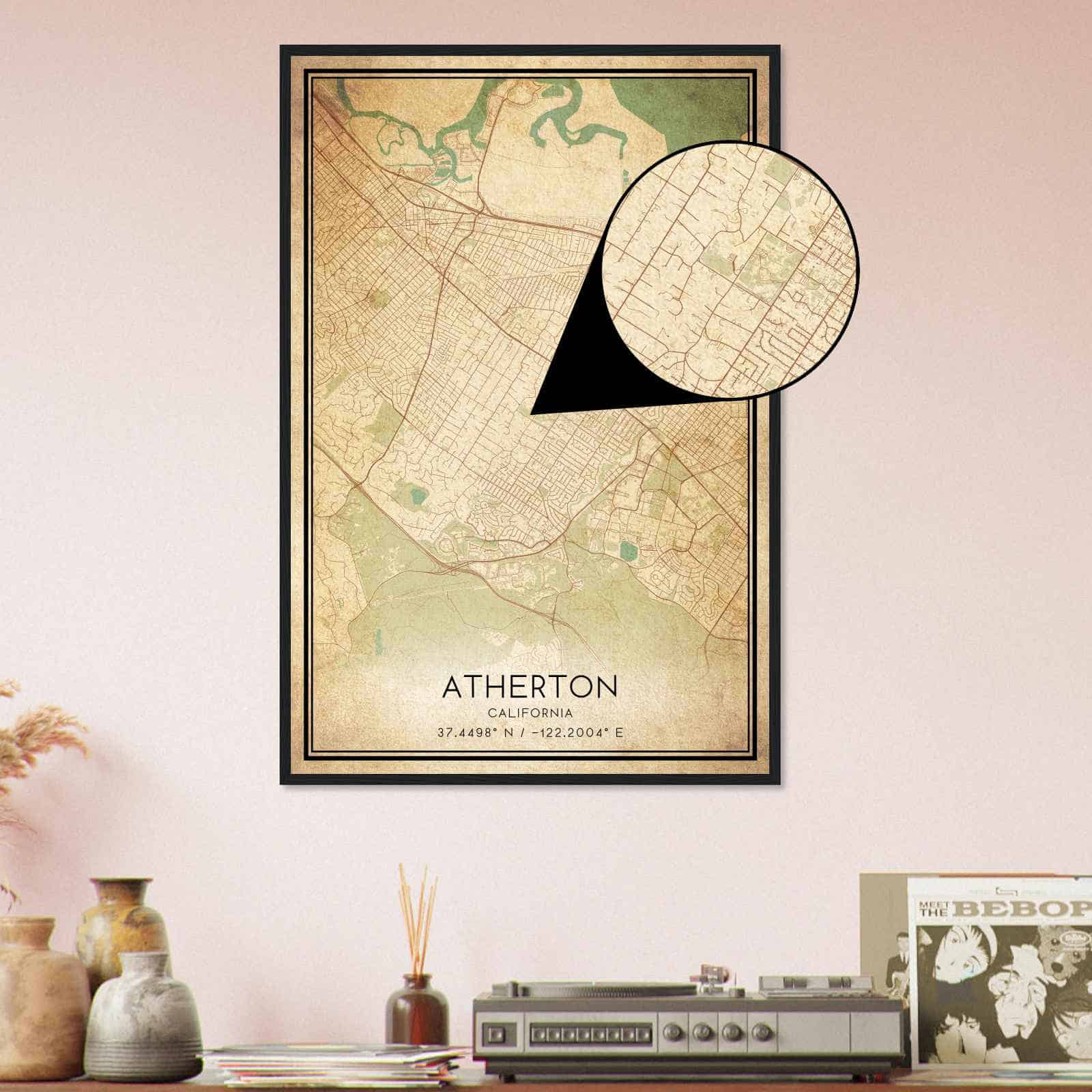Deerfield Kansas Map Poster, Modern Home Decor Wall Art Print (Copy)