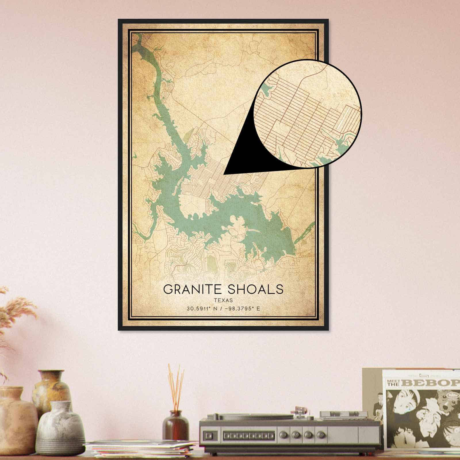 Deerfield Kansas Map Poster, Modern Home Decor Wall Art Print (Copy)