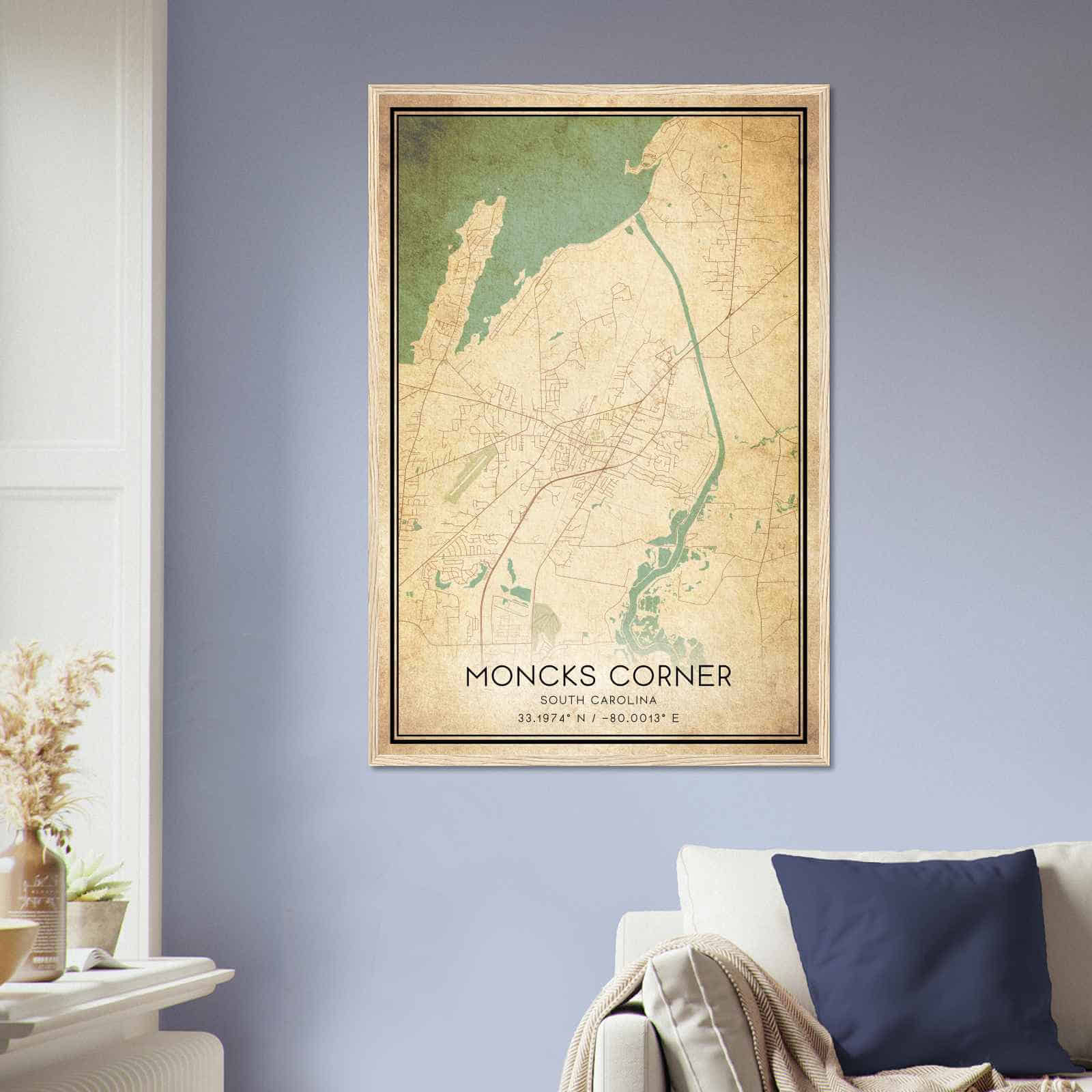Deerfield Kansas Map Poster, Modern Home Decor Wall Art Print (Copy)
