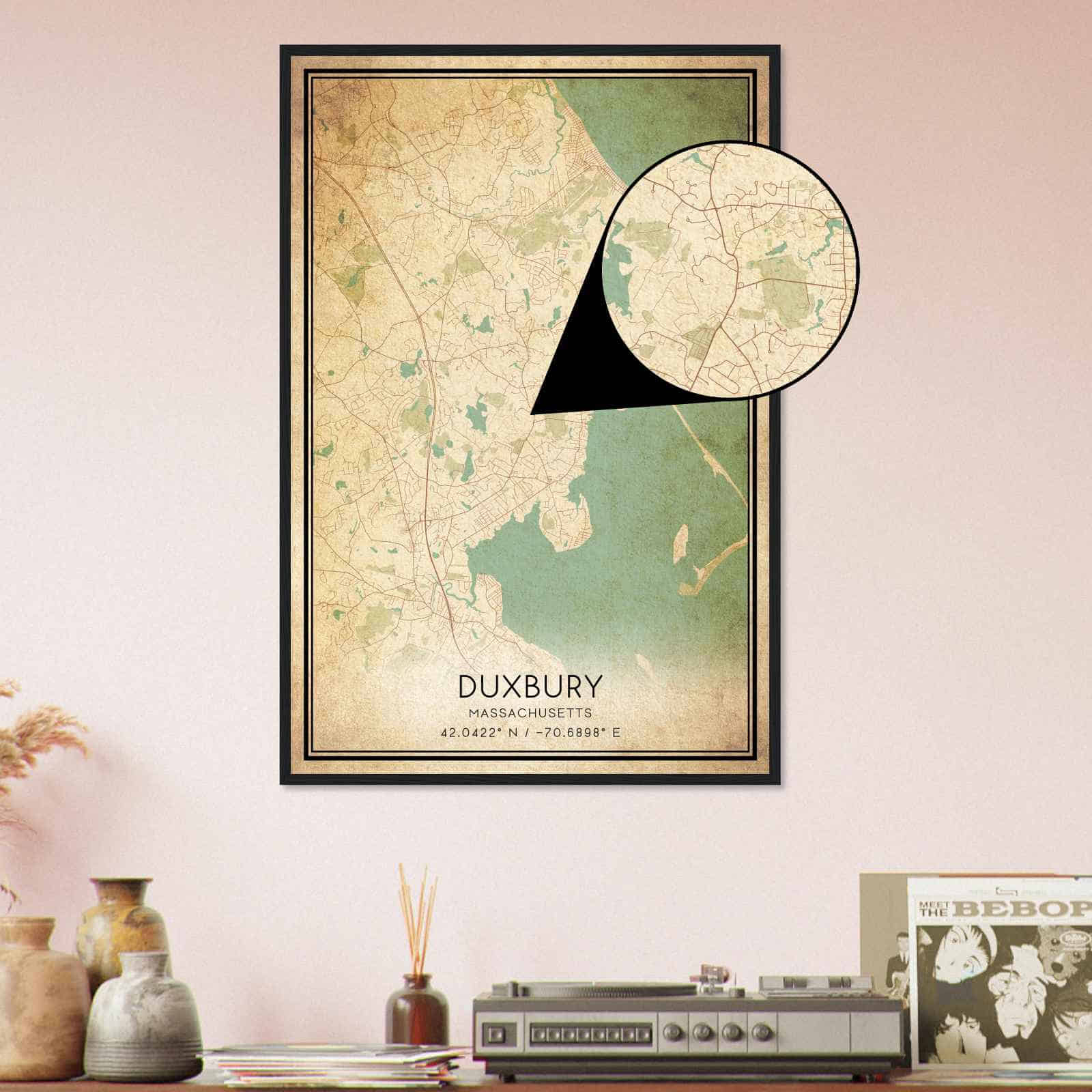 Deerfield Kansas Map Poster, Modern Home Decor Wall Art Print (Copy)