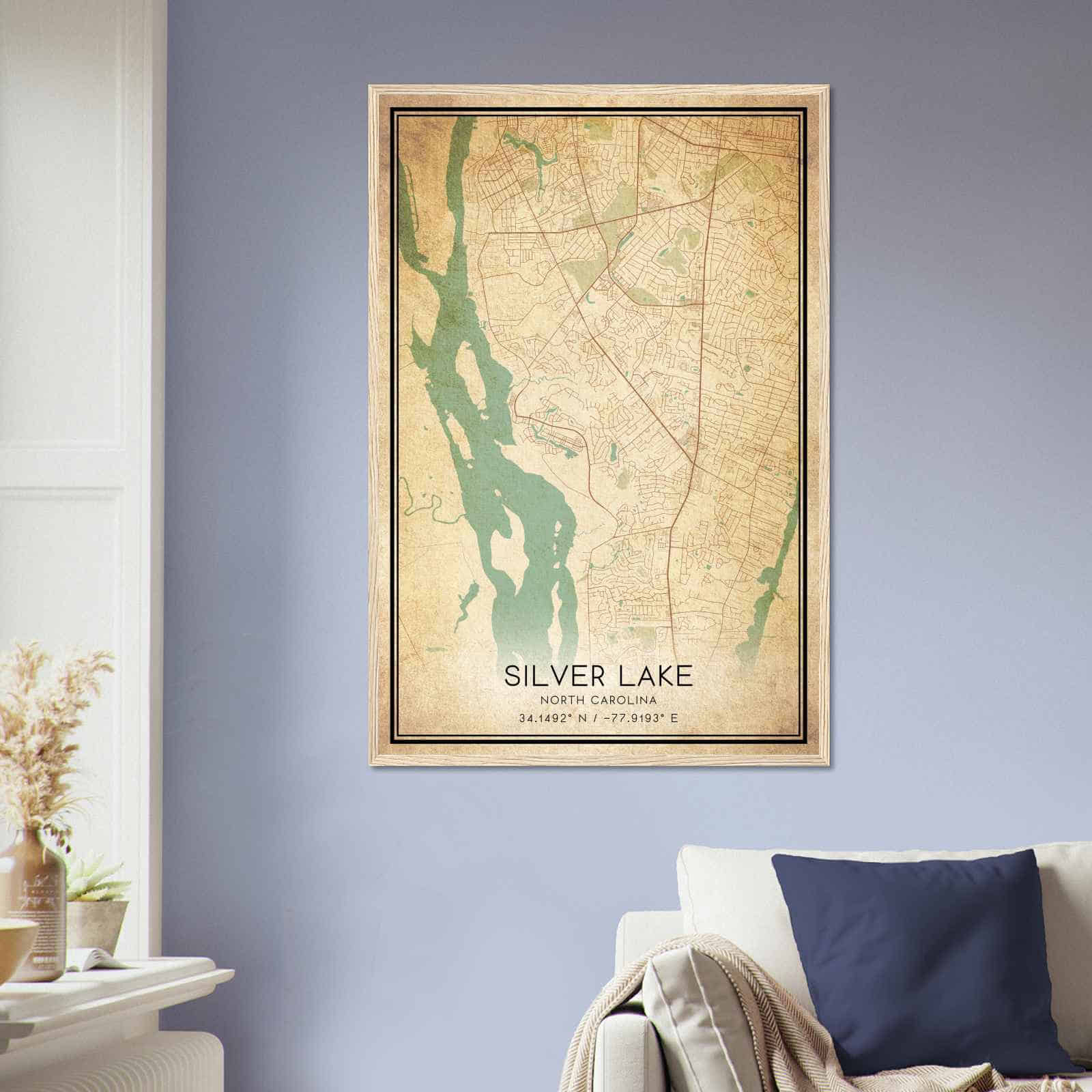 Deerfield Kansas Map Poster, Modern Home Decor Wall Art Print (Copy)