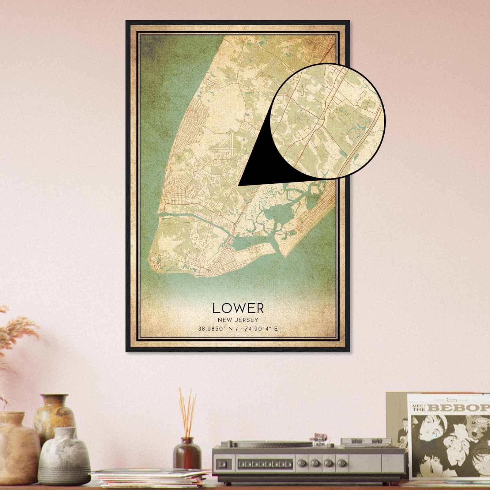 Deerfield Kansas Map Poster, Modern Home Decor Wall Art Print (Copy)