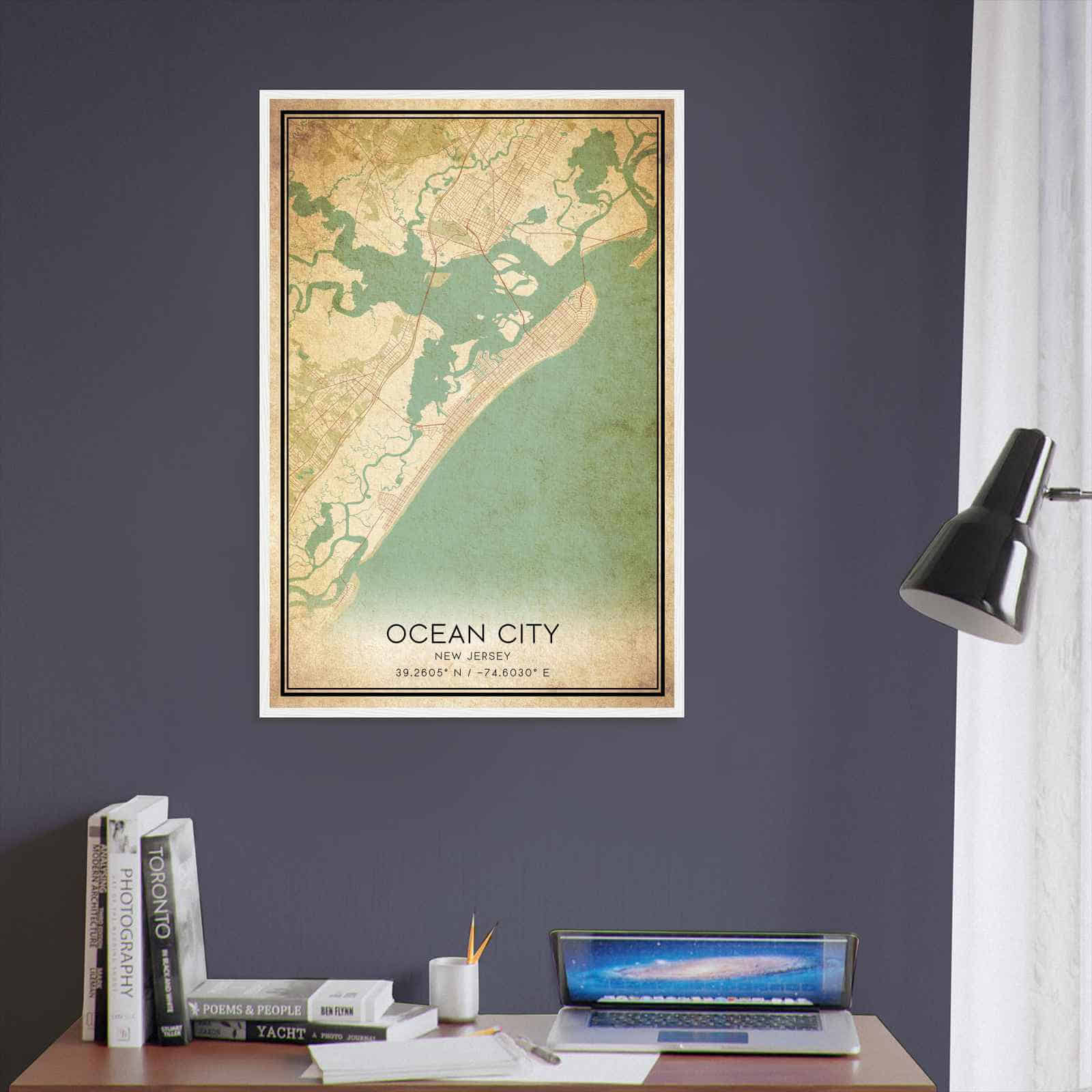 Deerfield Kansas Map Poster, Modern Home Decor Wall Art Print (Copy)