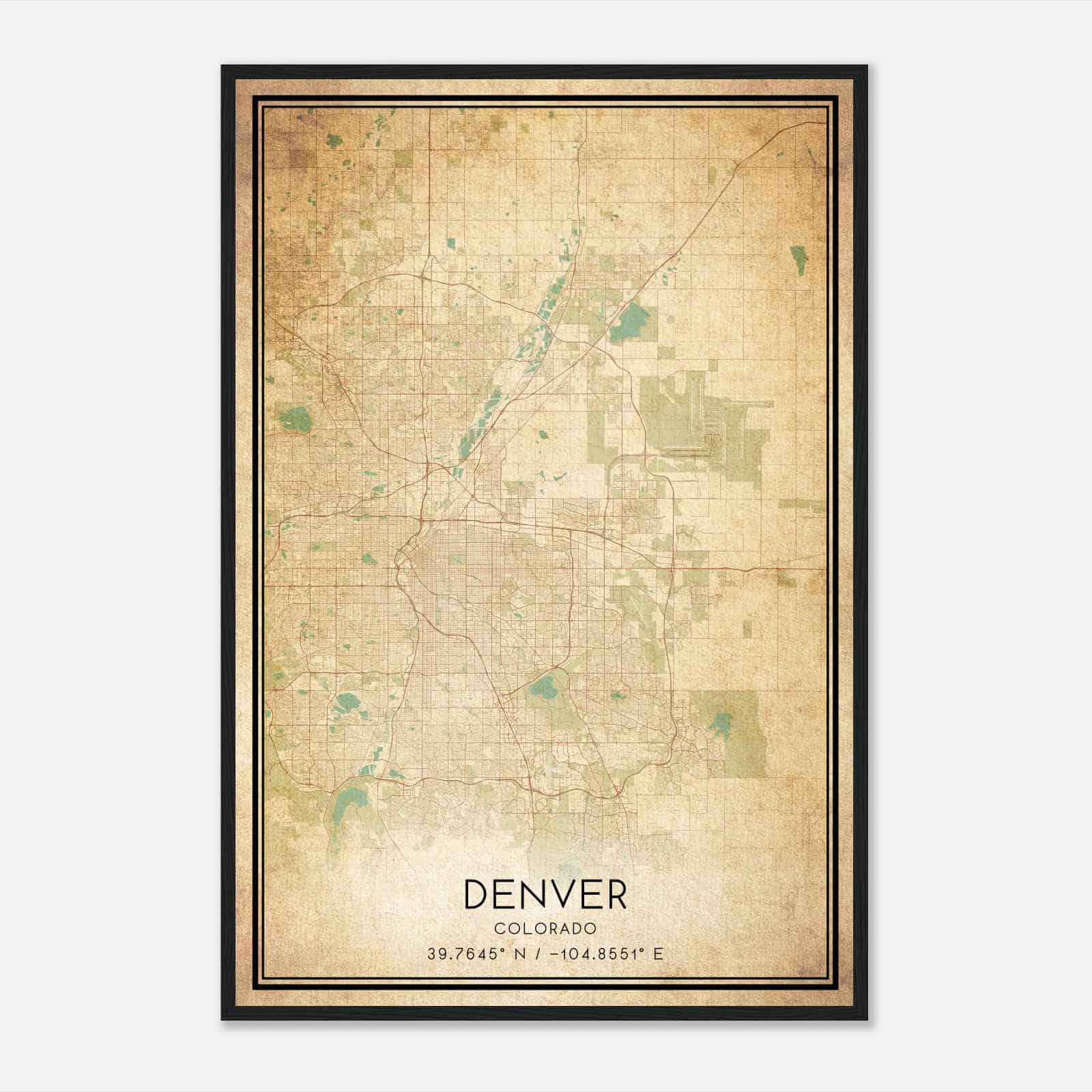 Vintage Denver Colorado Map Poster, Modern Home Decor Wall Art Print Vintage Denver Colorado Map Poster, Modern Home Decor Wall Art Print