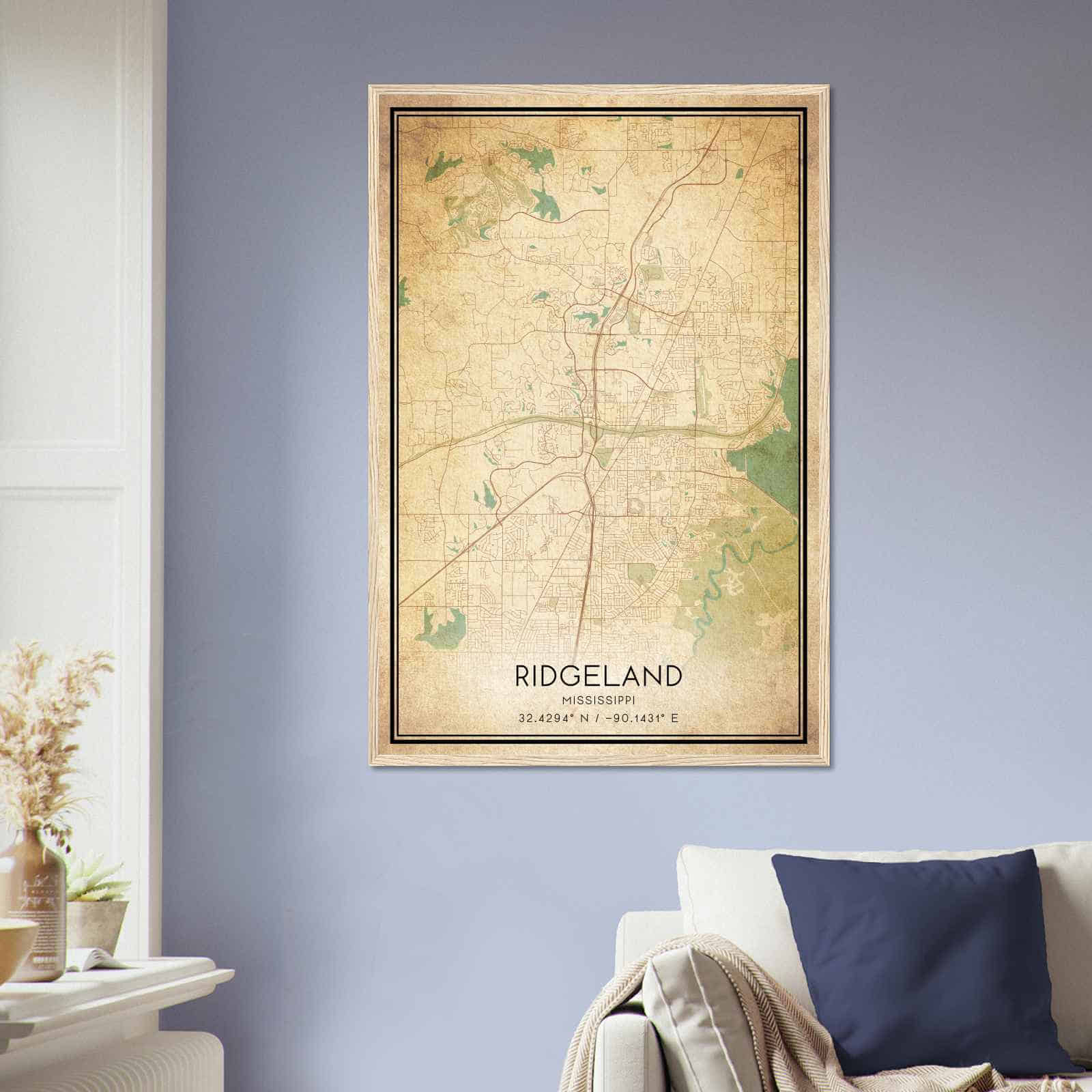 Deerfield Kansas Map Poster, Modern Home Decor Wall Art Print (Copy)