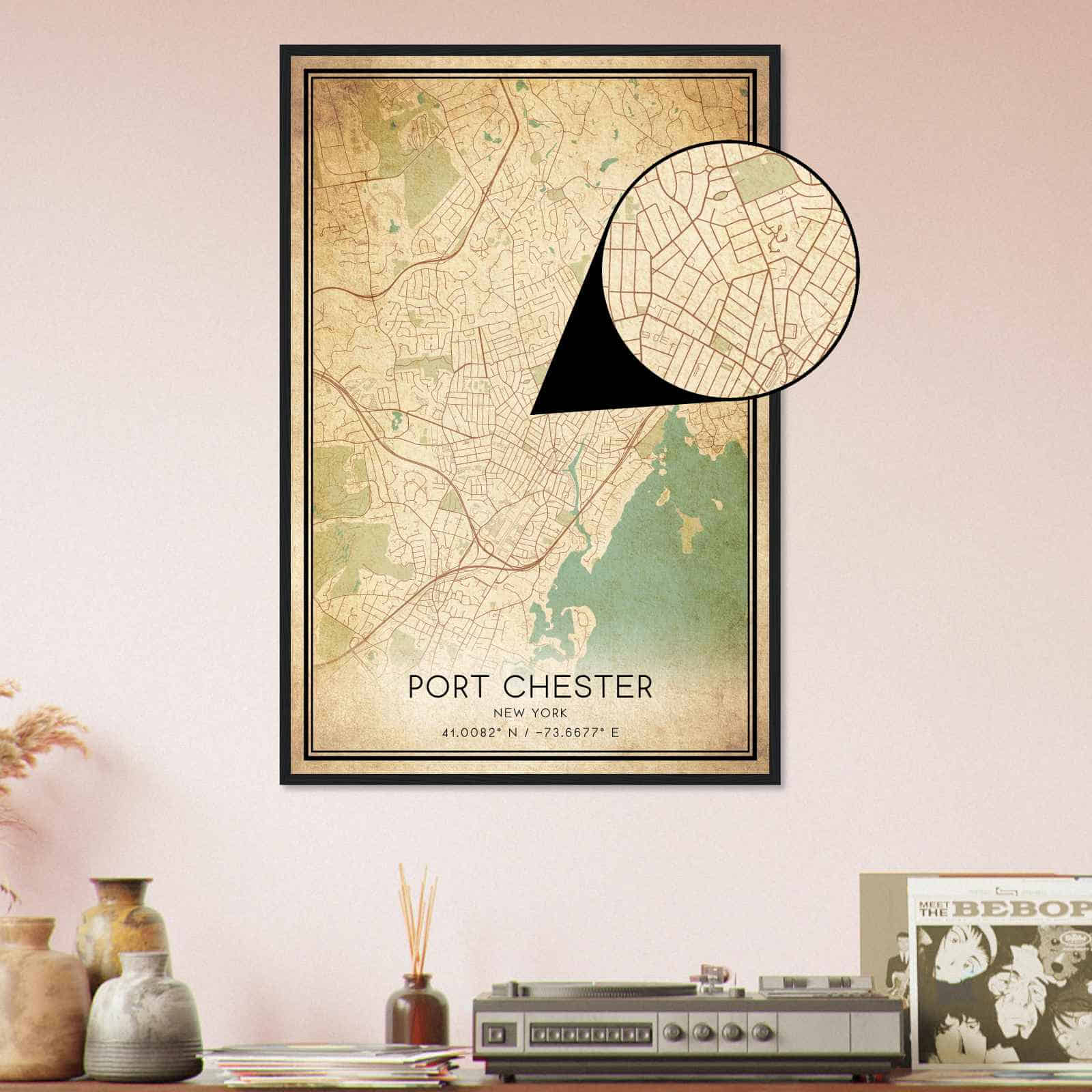 Deerfield Kansas Map Poster, Modern Home Decor Wall Art Print (Copy)