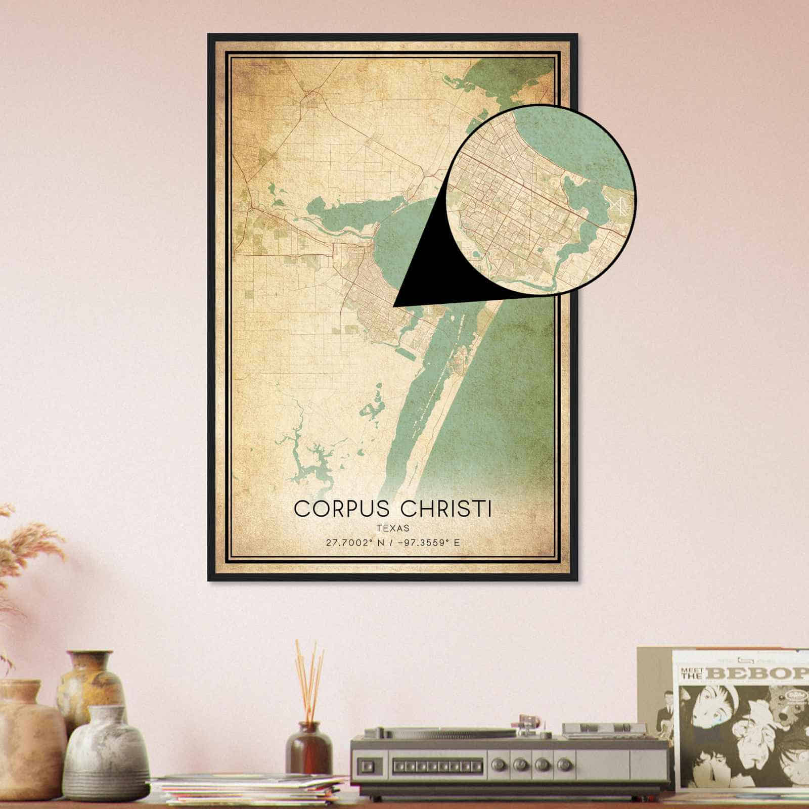 Deerfield Kansas Map Poster, Modern Home Decor Wall Art Print (Copy)