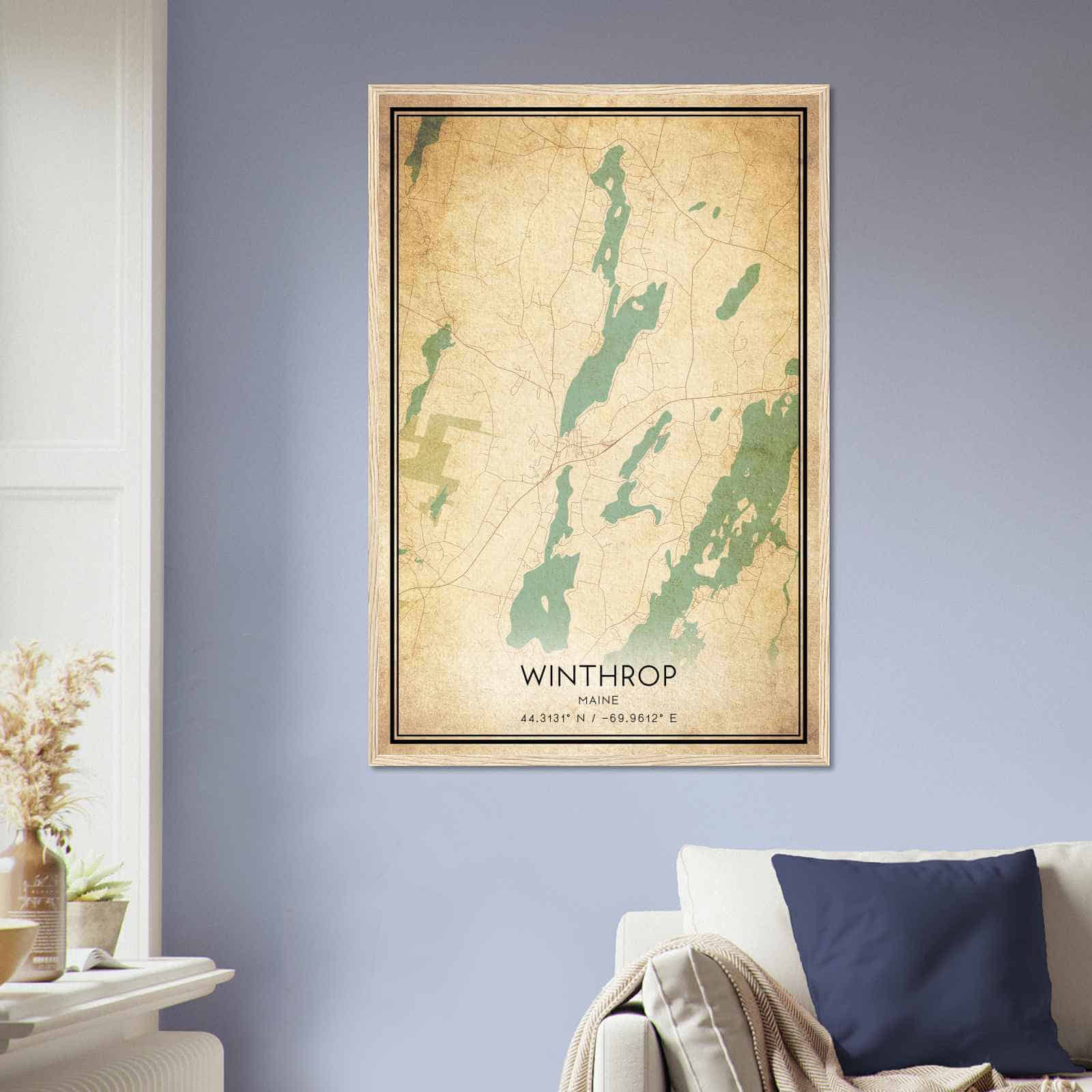 Deerfield Kansas Map Poster, Modern Home Decor Wall Art Print (Copy)