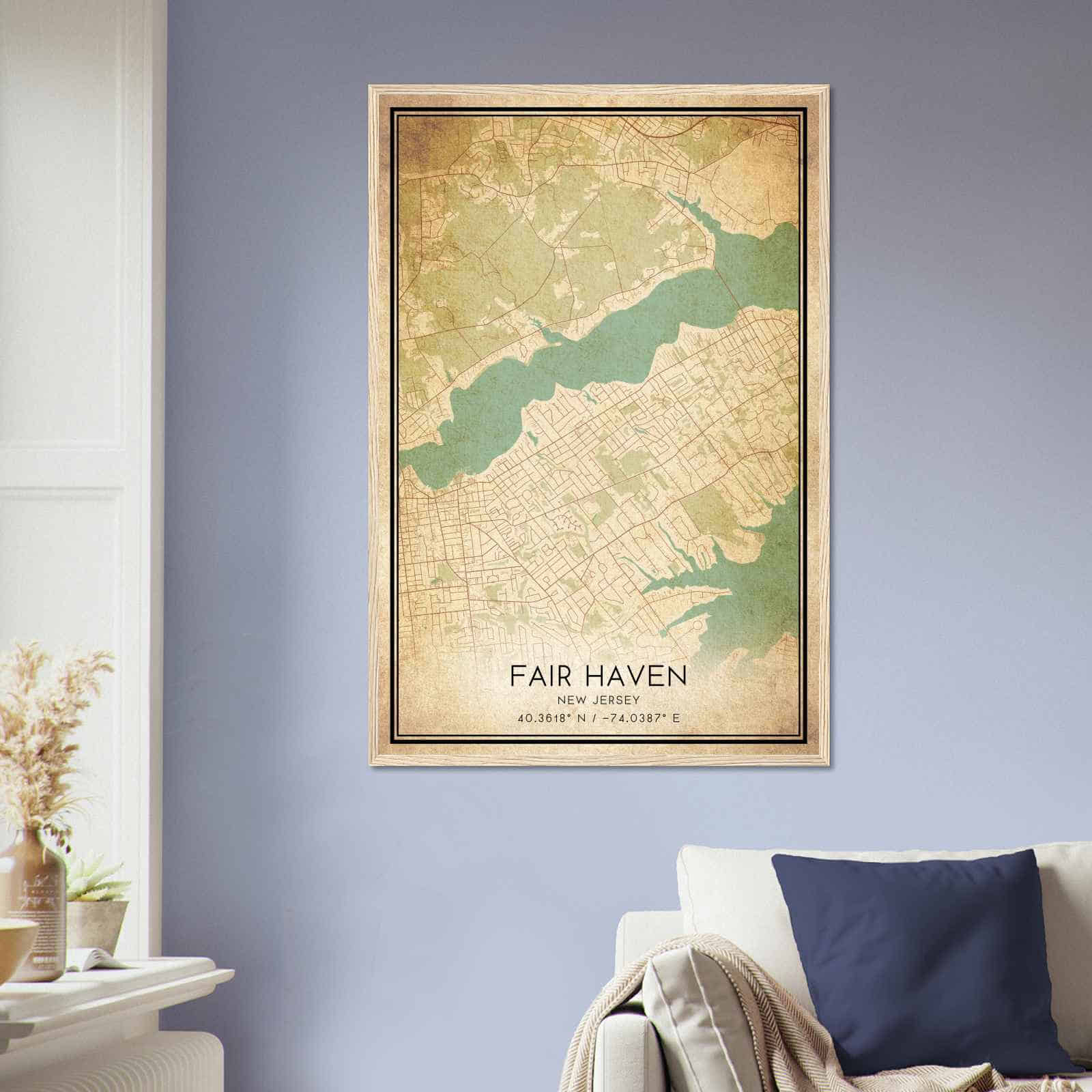 Deerfield Kansas Map Poster, Modern Home Decor Wall Art Print (Copy)