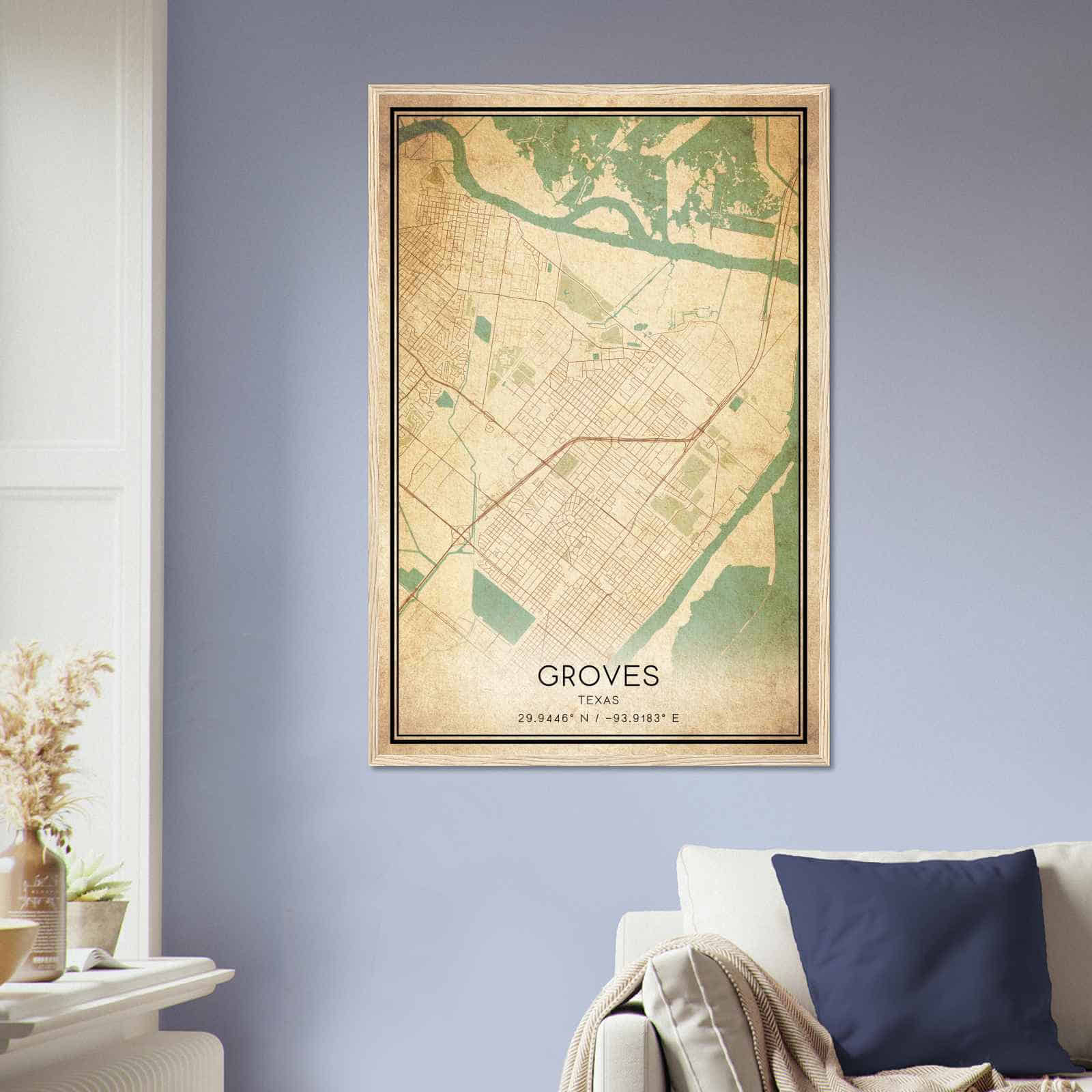 Deerfield Kansas Map Poster, Modern Home Decor Wall Art Print (Copy)