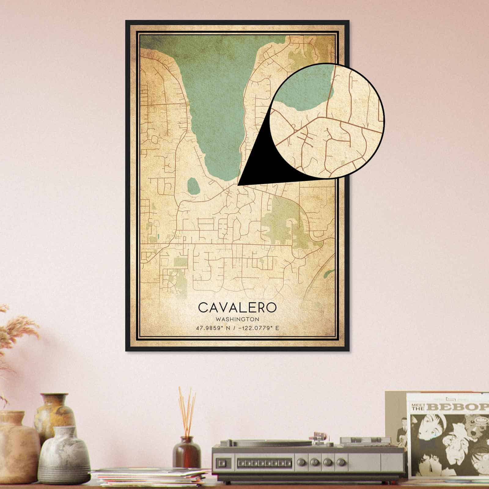 Deerfield Kansas Map Poster, Modern Home Decor Wall Art Print (Copy)