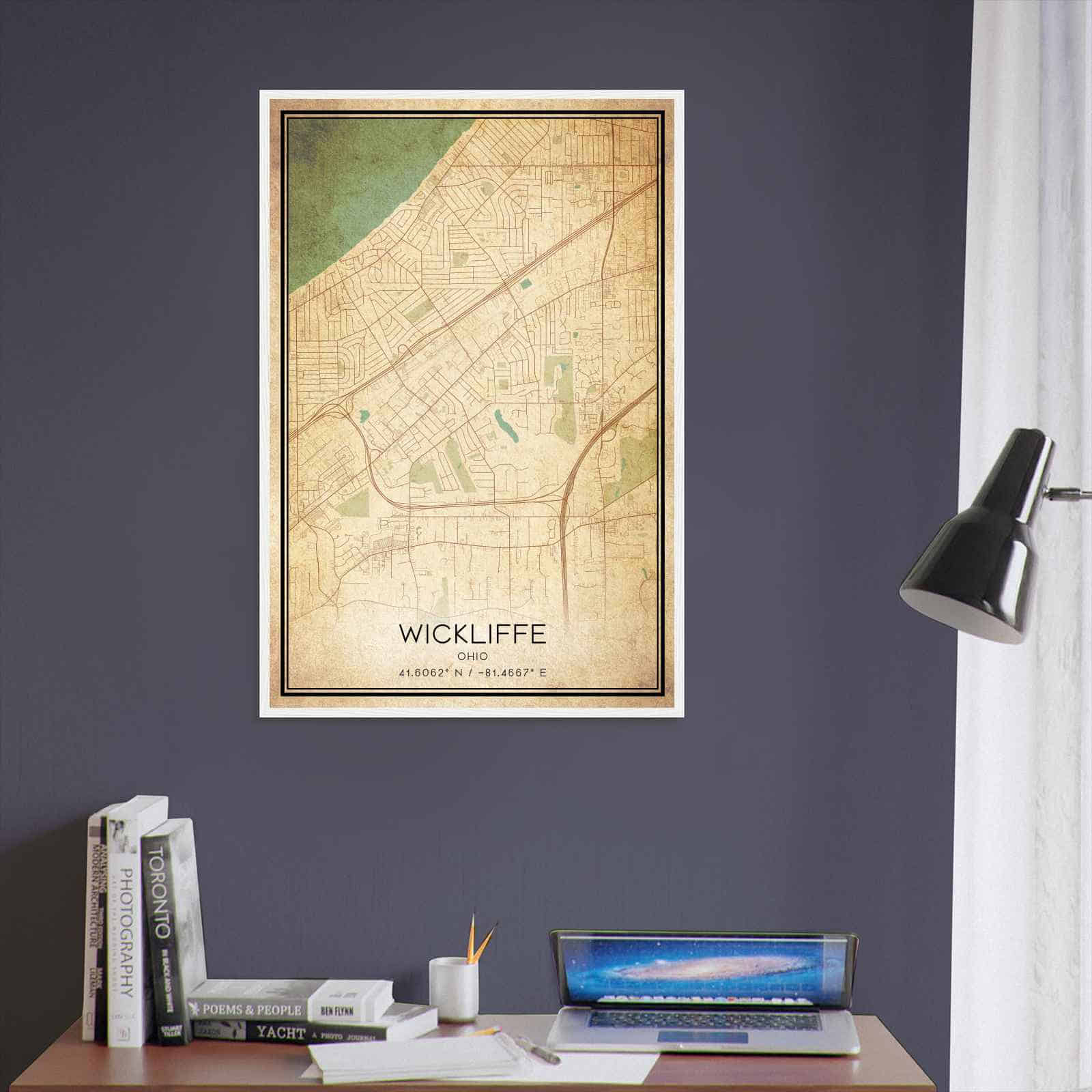 Deerfield Kansas Map Poster, Modern Home Decor Wall Art Print (Copy)
