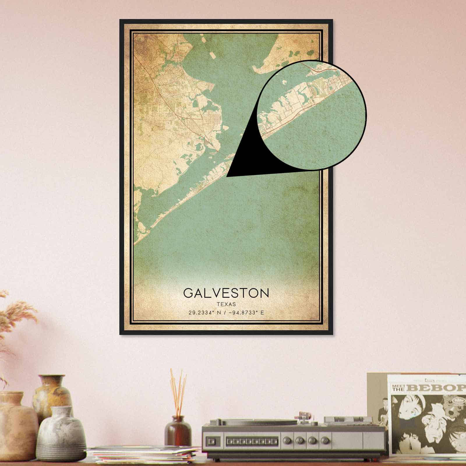 Deerfield Kansas Map Poster, Modern Home Decor Wall Art Print (Copy)