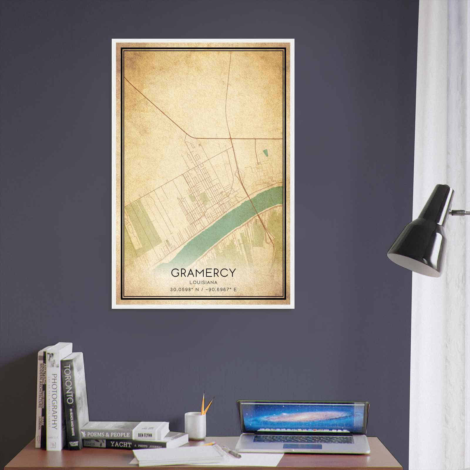 Deerfield Kansas Map Poster, Modern Home Decor Wall Art Print (Copy)