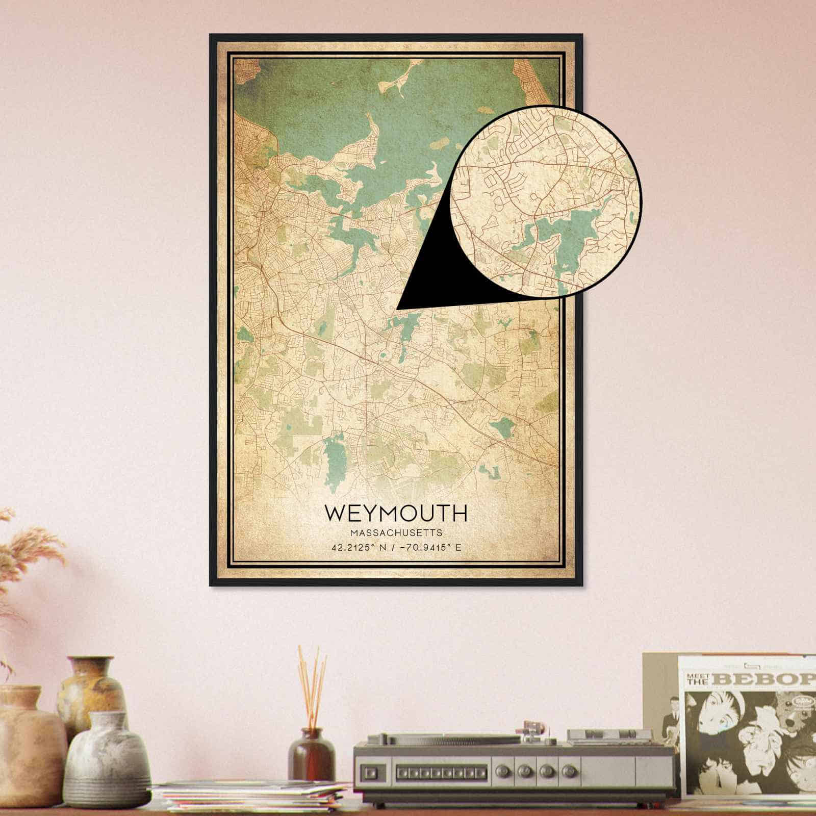 Deerfield Kansas Map Poster, Modern Home Decor Wall Art Print (Copy)