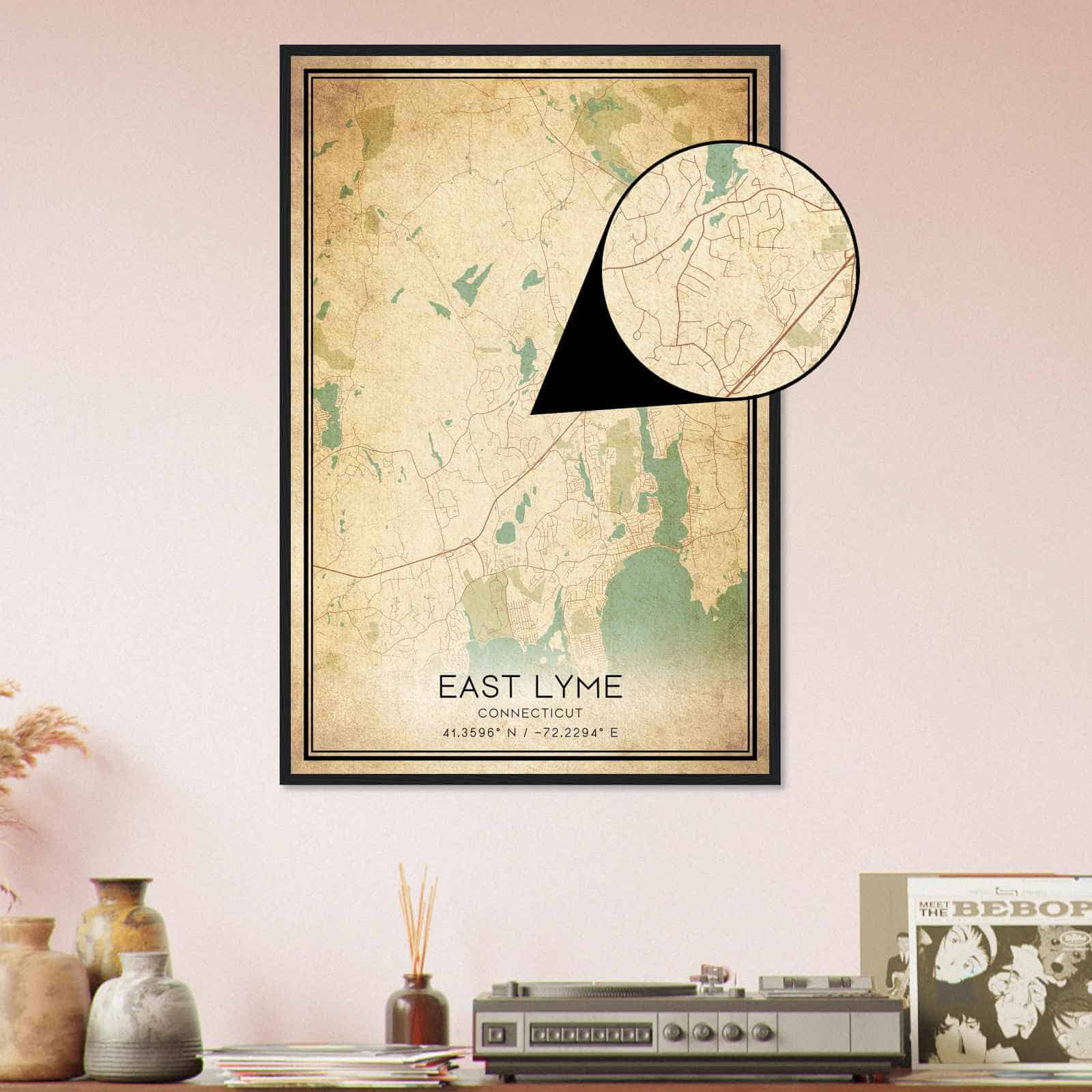 Deerfield Kansas Map Poster, Modern Home Decor Wall Art Print (Copy)