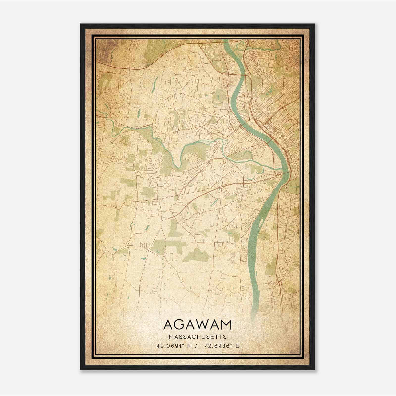 Vintage Agawam Massachusetts Map Poster, Modern Home Decor Wall Art Print Vintage Agawam Massachusetts Map Poster, Modern Home Decor Wall Art Print