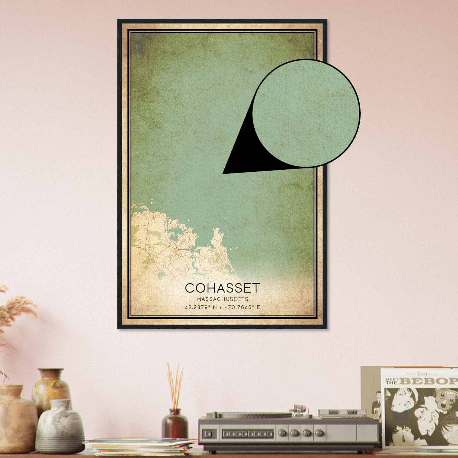 Deerfield Kansas Map Poster, Modern Home Decor Wall Art Print (Copy)