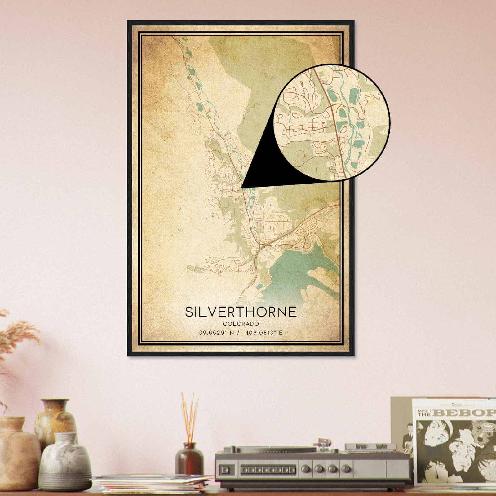 Deerfield Kansas Map Poster, Modern Home Decor Wall Art Print (Copy)