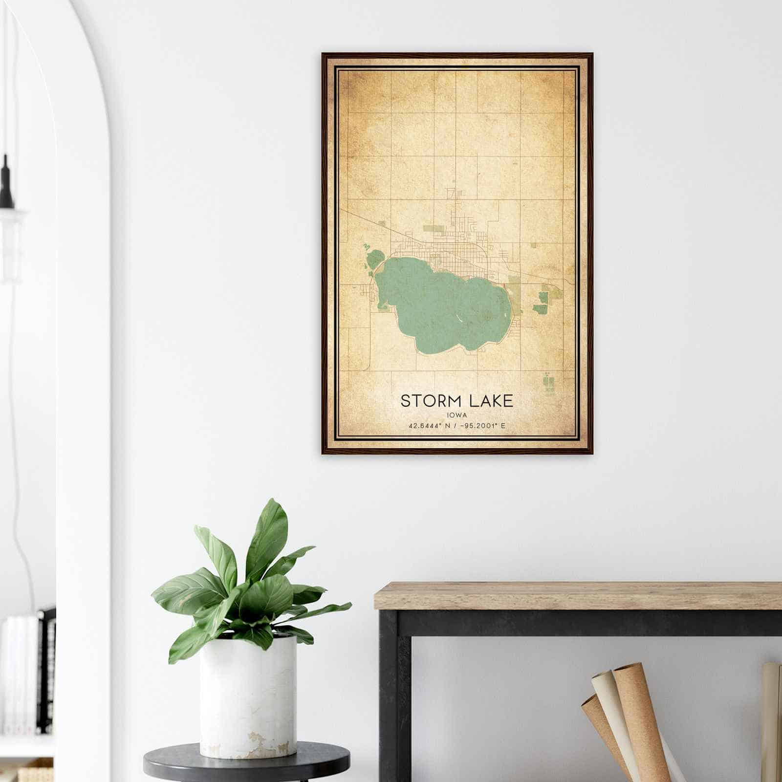 Deerfield Kansas Map Poster, Modern Home Decor Wall Art Print (Copy)